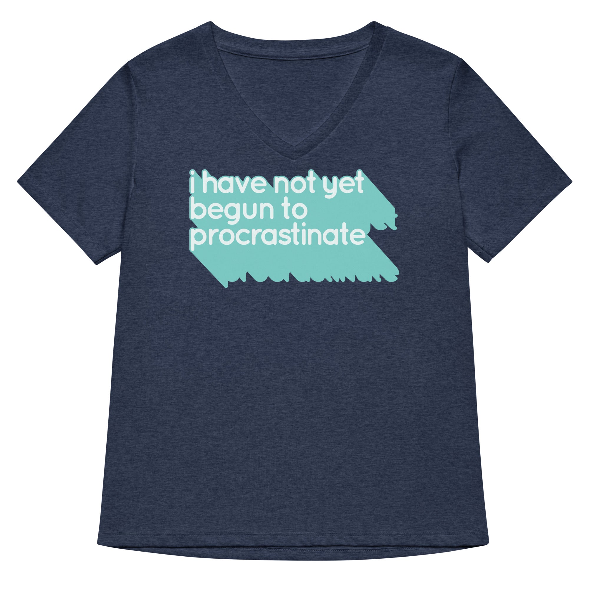 Not Begun To Procrastinate Women's V-Neck Tee Hoodie, Sweatshirt | PureTeeCo.com (Image 2)