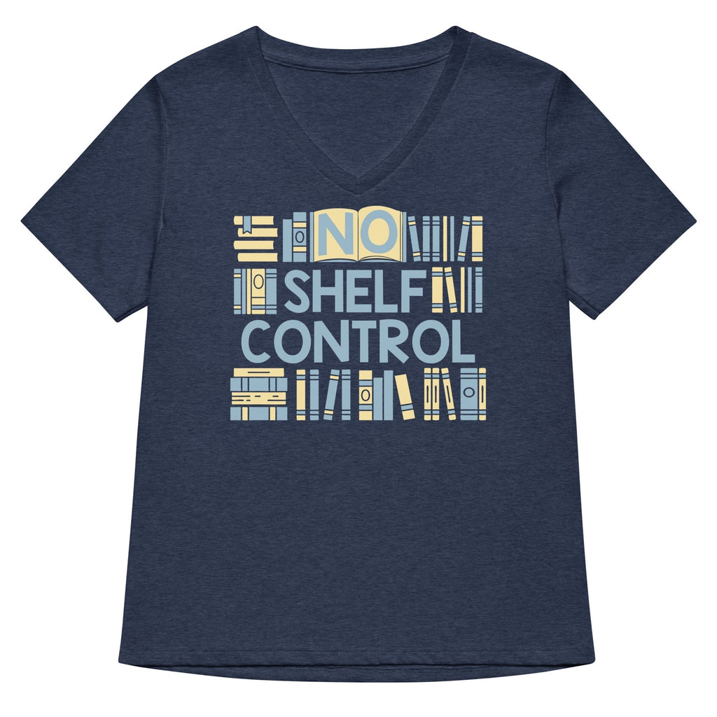 No Shelf Control Women's V-Neck Tee Hoodie, Sweatshirt | PureTeeCo.com (Image 2)