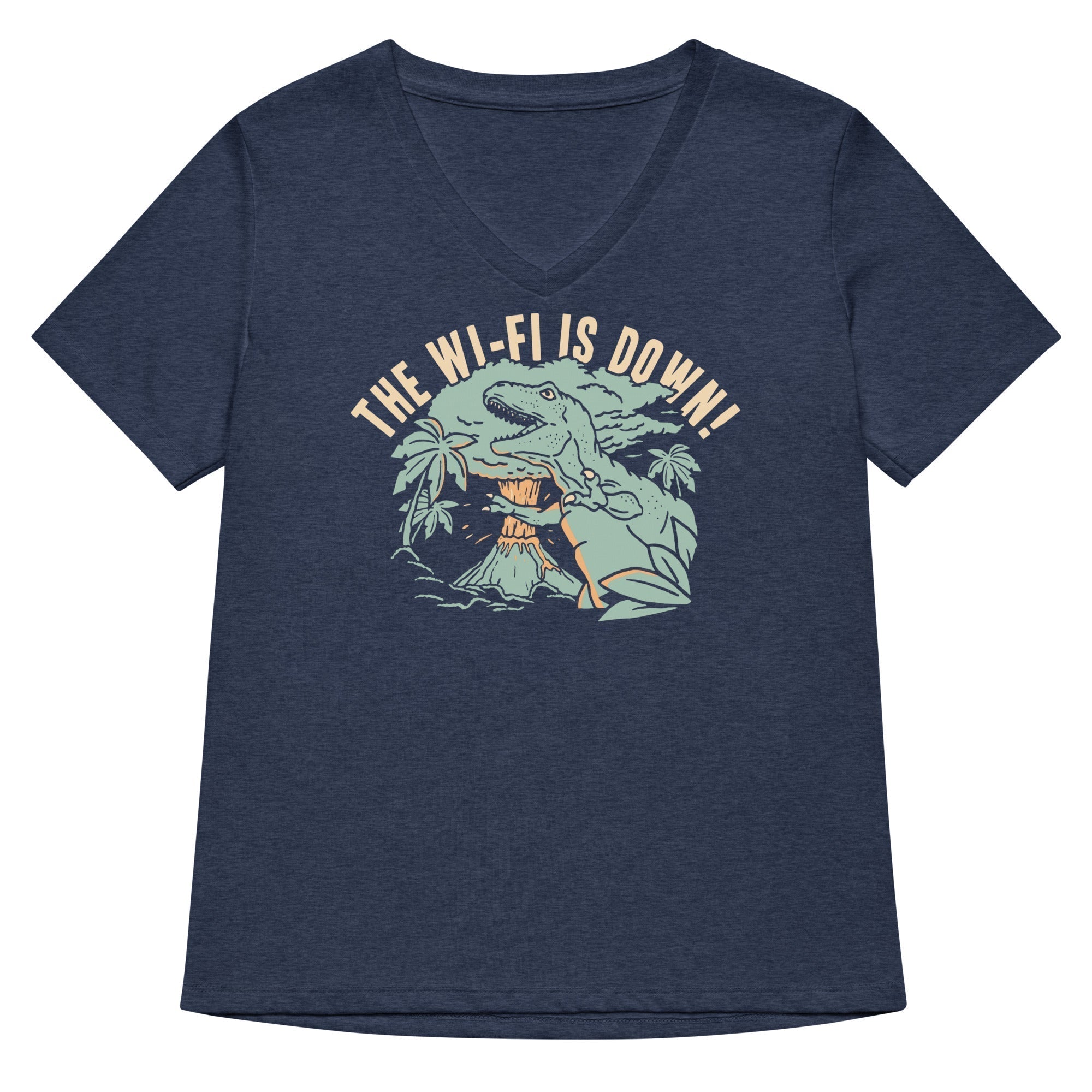 The Wi-Fi Is Down! Women's V-Neck Tee Hoodie, Sweatshirt | PureTeeCo.com (Image 2)