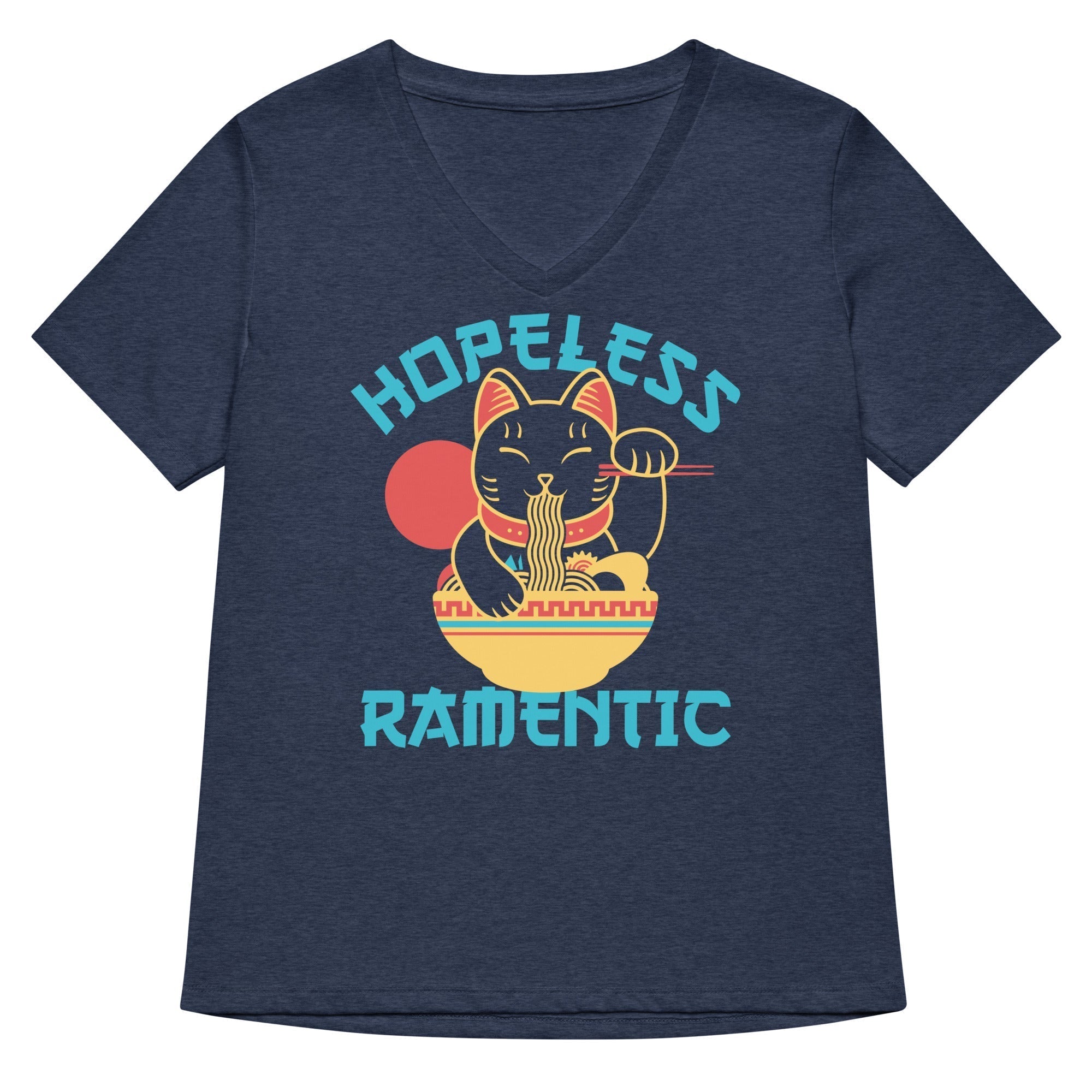 Hopeless Ramentic Women's V-Neck Tee Hoodie, Sweatshirt | PureTeeCo.com (Image 2)