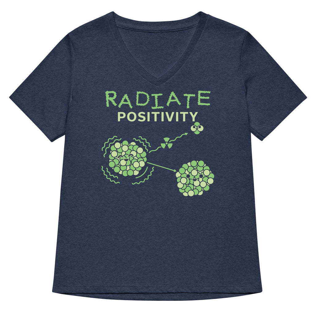 Radiate Positivity Women's V-Neck Tee Hoodie, Sweatshirt | PureTeeCo.com (Image 2)