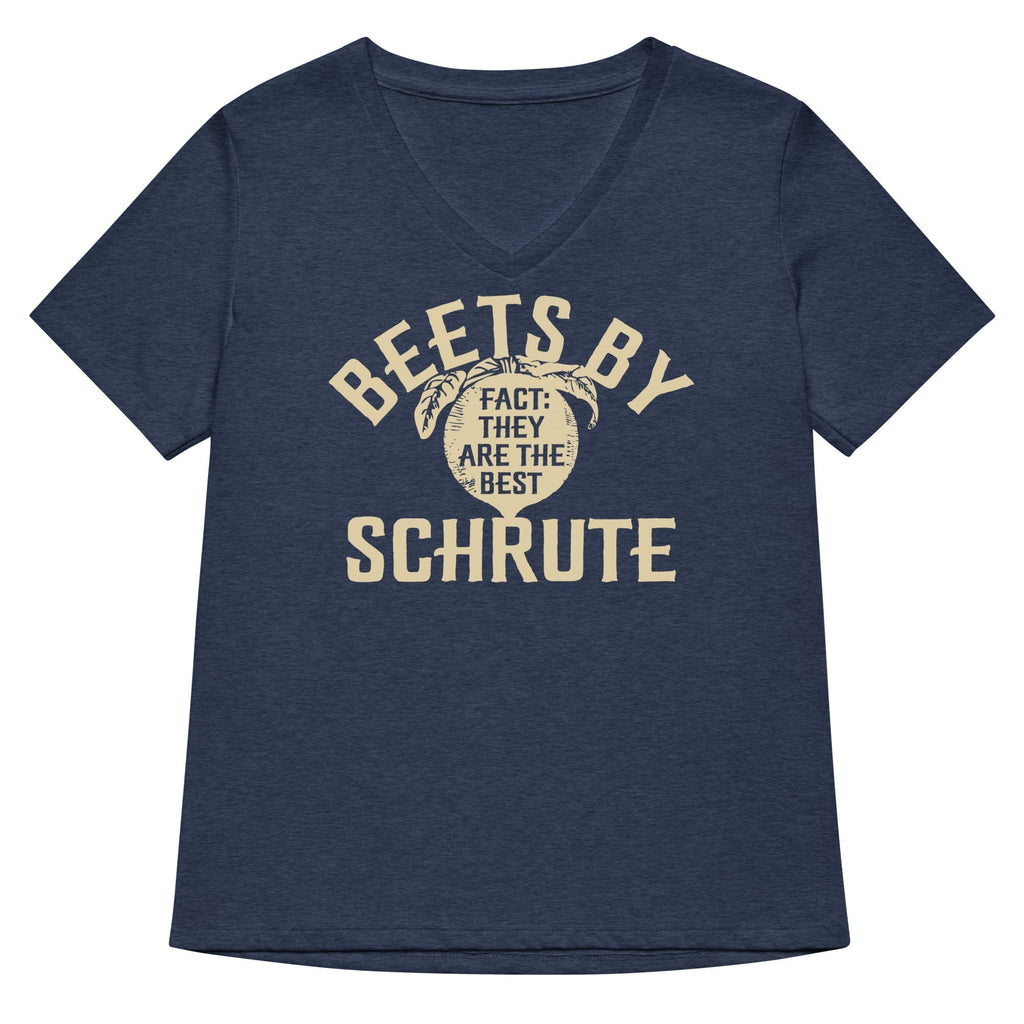 Beets By Schrute Women's V-Neck Tee Hoodie, Sweatshirt | PureTeeCo.com (Image 2)