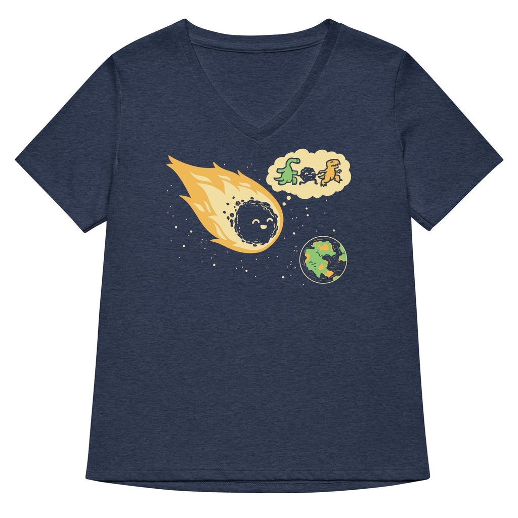 Meteor And Friends Women's V-Neck Tee Hoodie, Sweatshirt | PureTeeCo.com (Image 2)