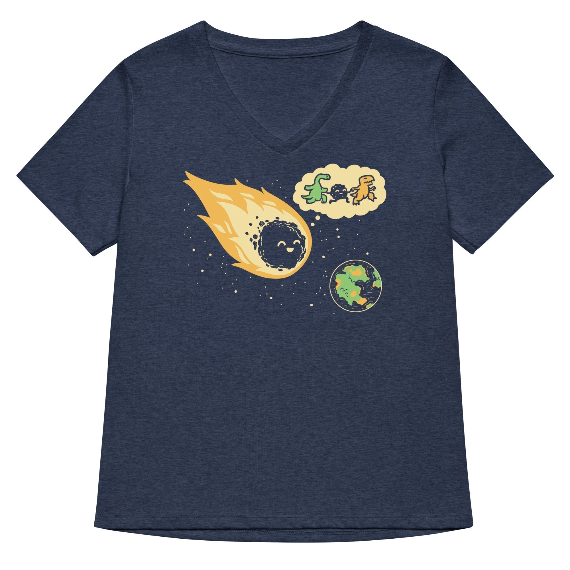 Meteor And Friends Women's V-Neck Tee Hoodie, Sweatshirt | PureTeeCo.com (Image 2)