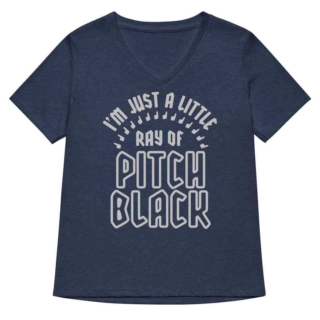 Ray Of Pitch Black Women's V-Neck Tee Hoodie, Sweatshirt | PureTeeCo.com (Image 2)