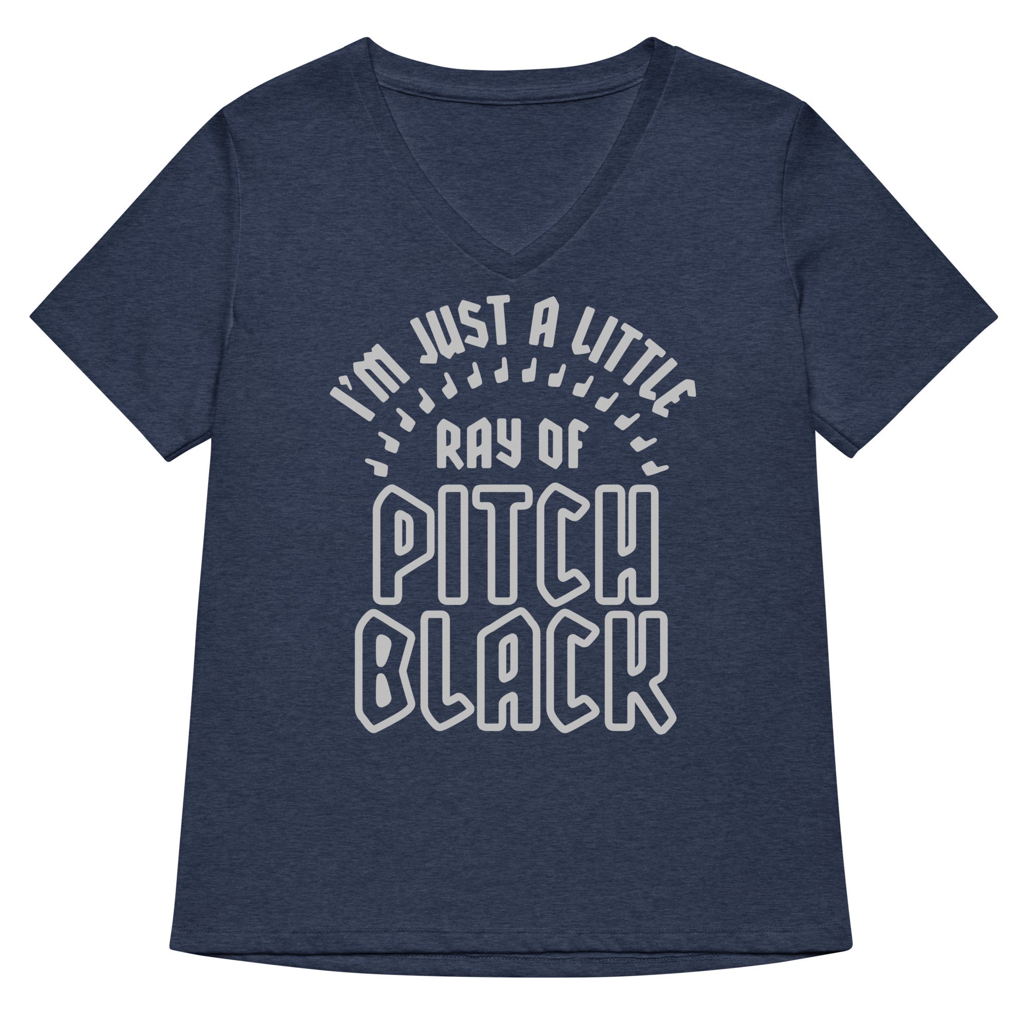 Ray Of Pitch Black Women's V-Neck Tee Hoodie, Sweatshirt | PureTeeCo.com (Image 2)