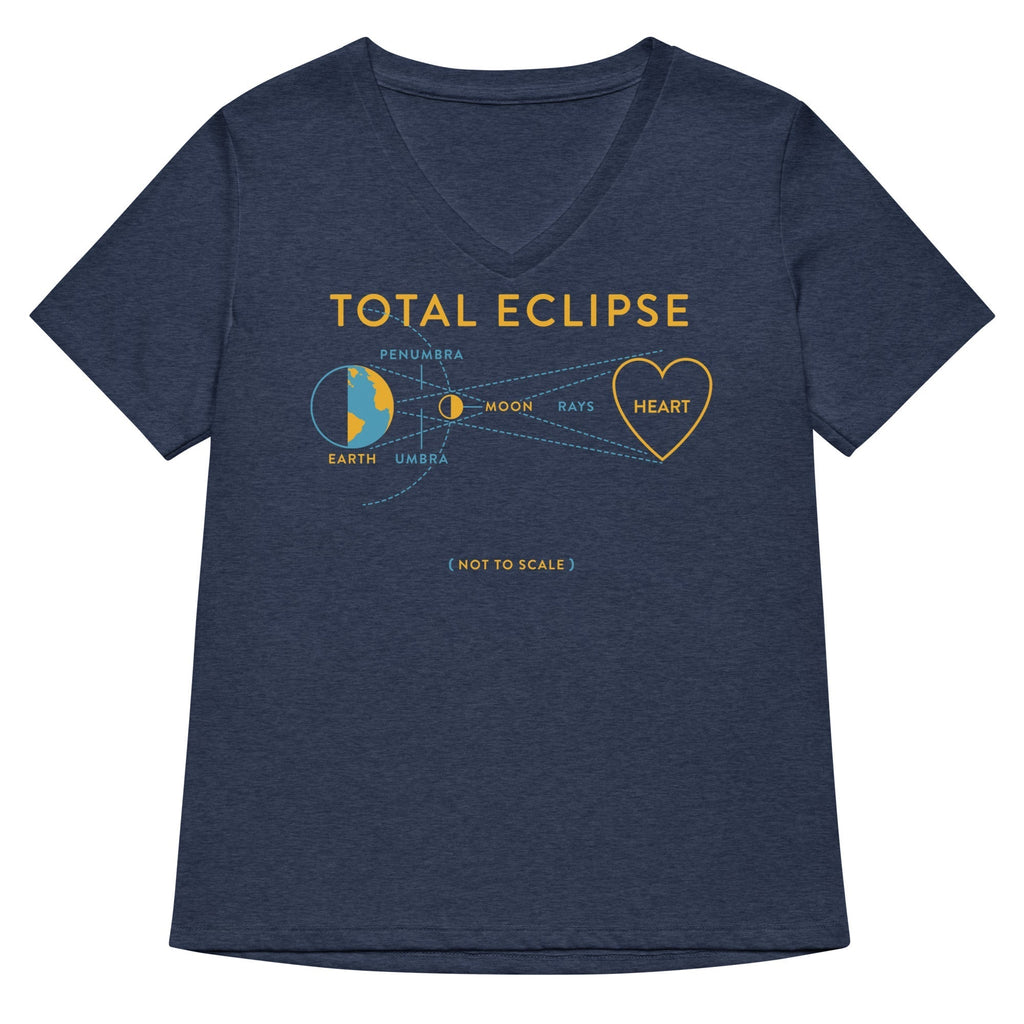 Total Eclipse Of The Heart Women's V-Neck Tee Hoodie, Sweatshirt | PureTeeCo.com (Image 2)
