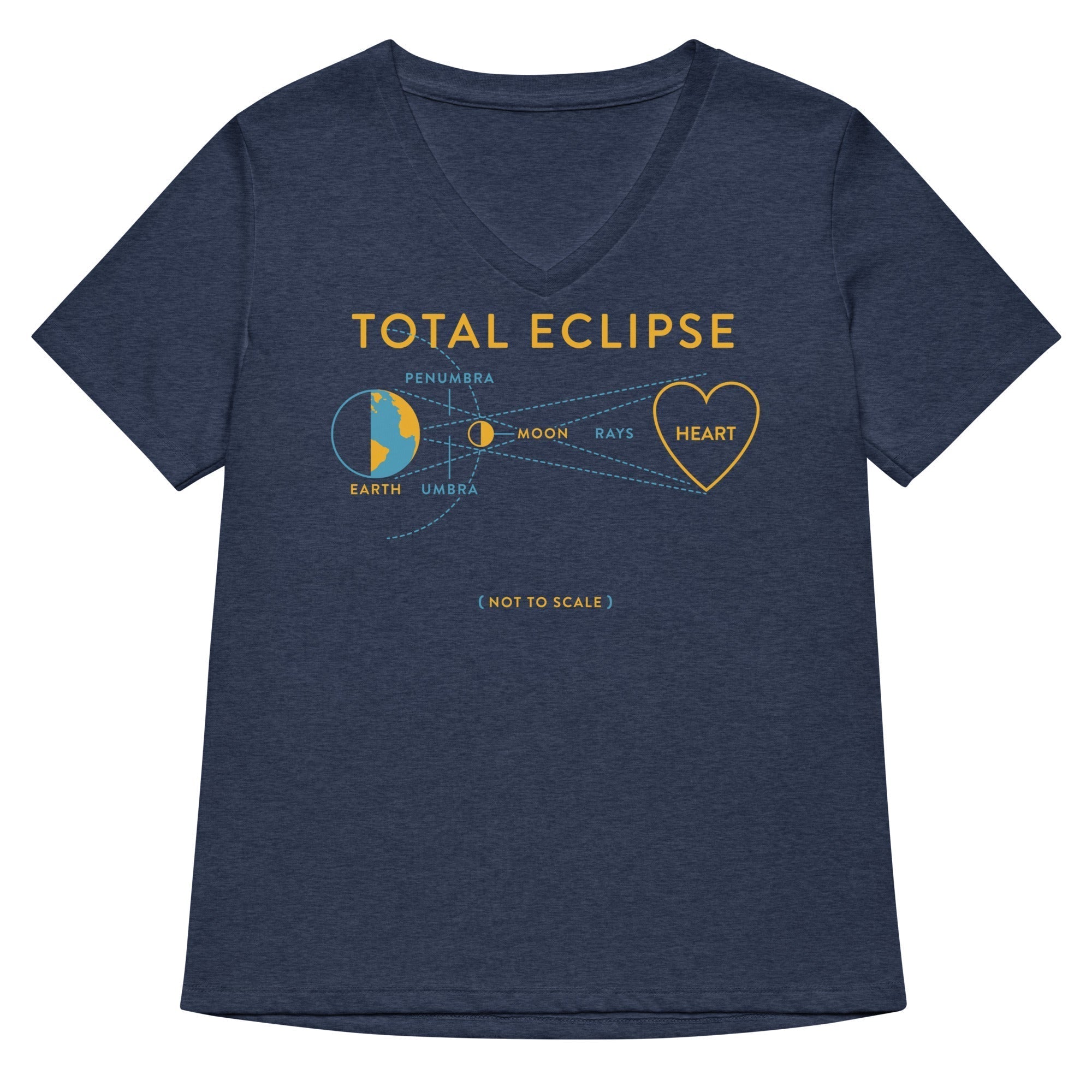 Total Eclipse Of The Heart Women's V-Neck Tee Hoodie, Sweatshirt | PureTeeCo.com (Image 2)