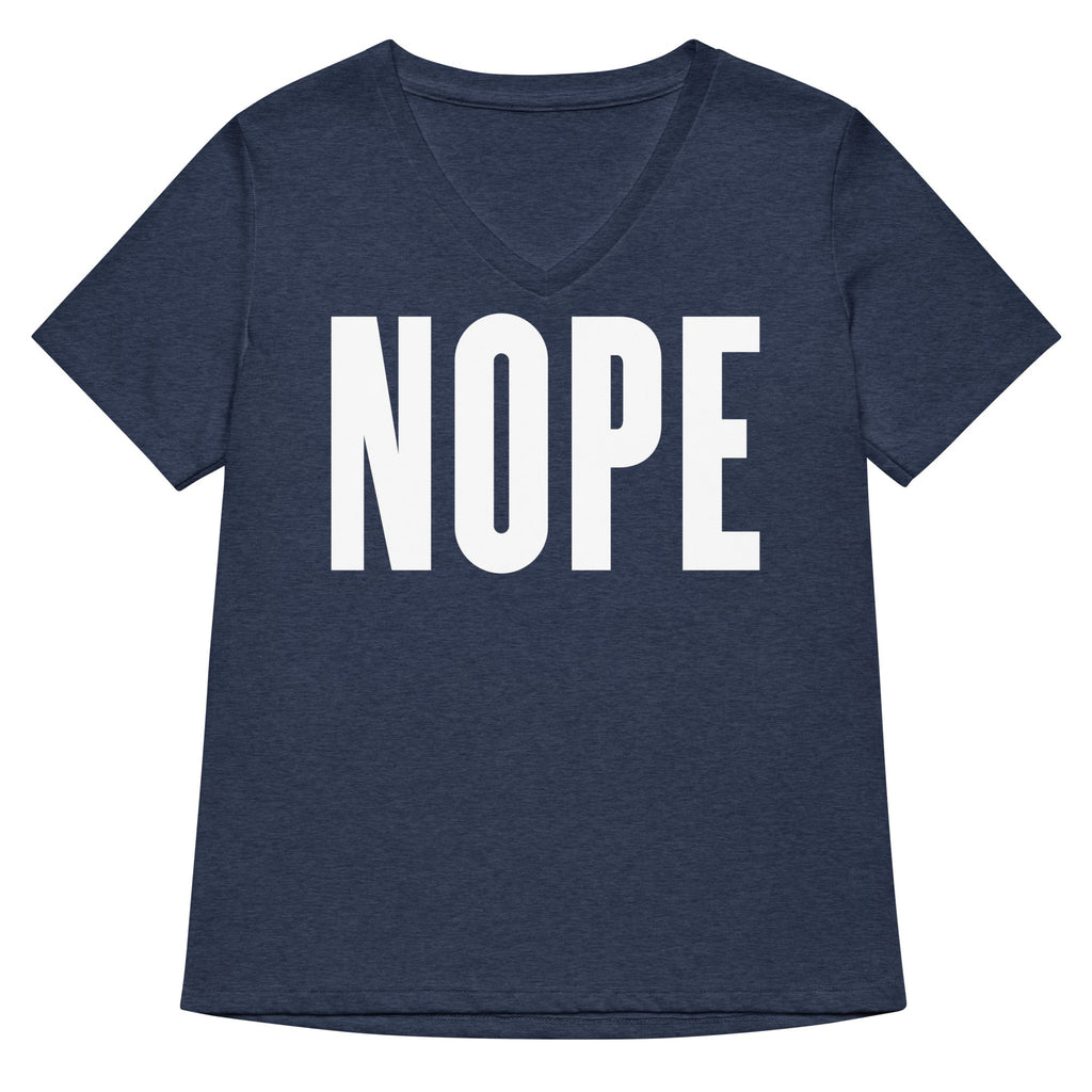 Nope Women's V-Neck Tee Hoodie, Sweatshirt | PureTeeCo.com (Image 2)