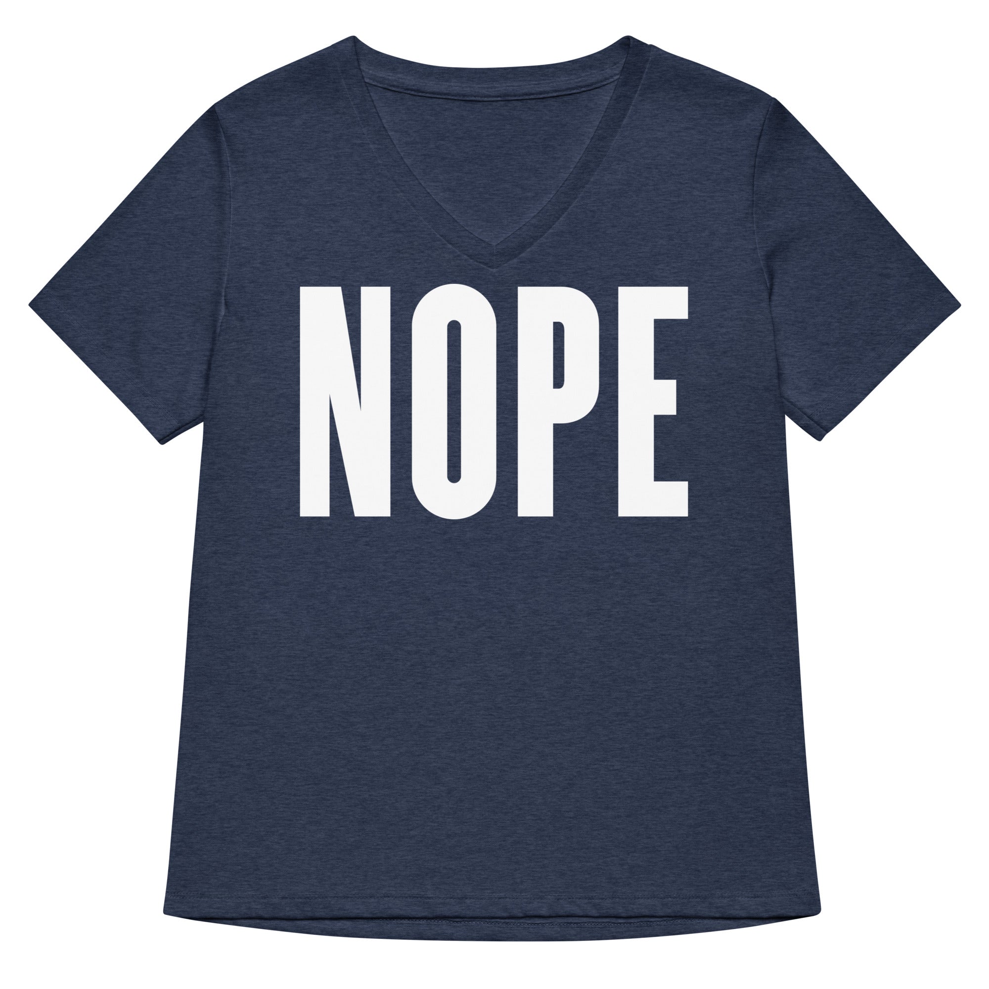 Nope Women's V-Neck Tee Hoodie, Sweatshirt | PureTeeCo.com (Image 2)