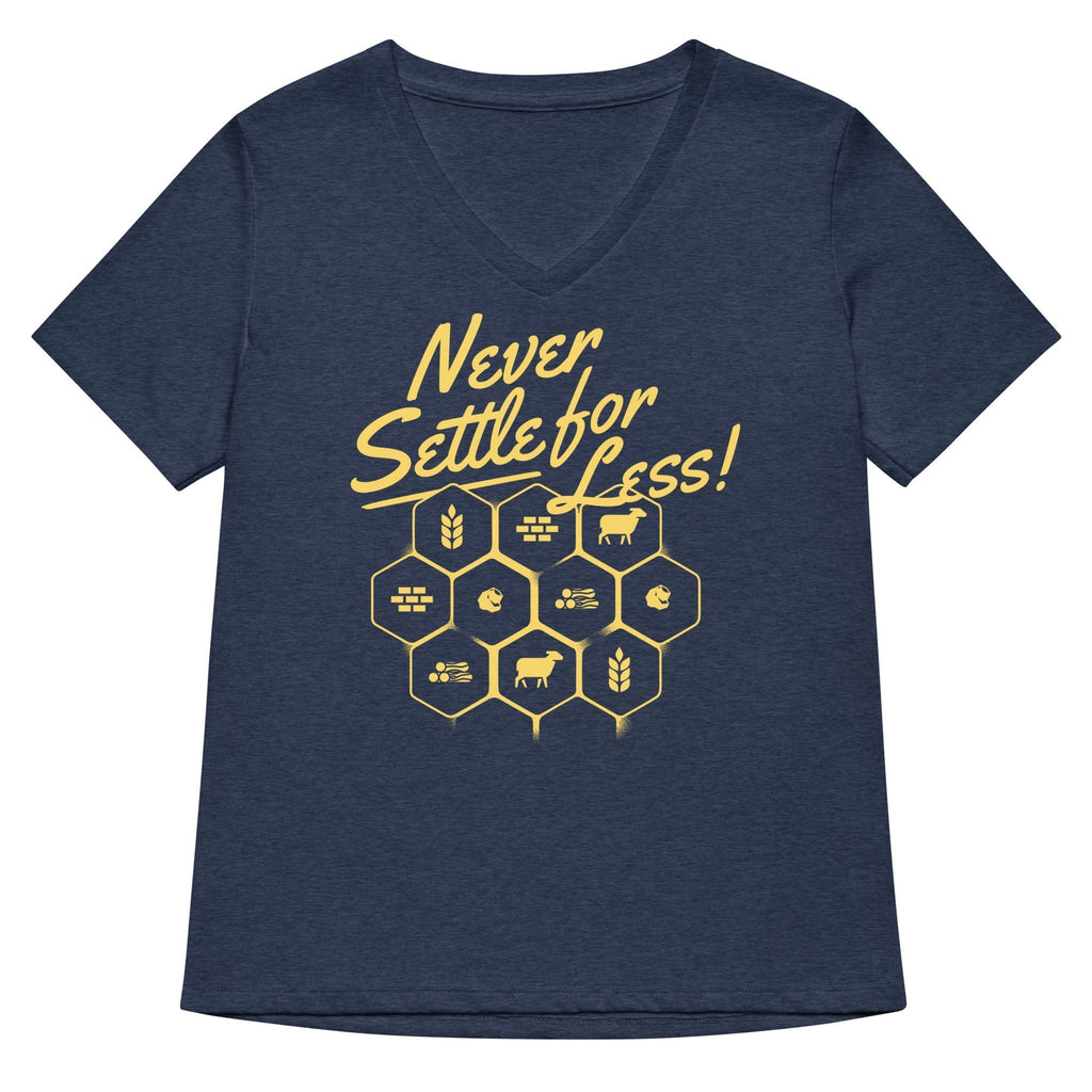 Never Settle For Less Women's V-Neck Tee Hoodie, Sweatshirt | PureTeeCo.com (Image 2)
