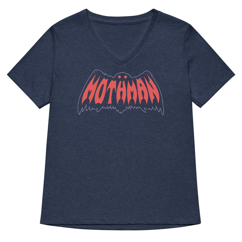 Mothman Women's V-Neck Tee Hoodie, Sweatshirt | PureTeeCo.com (Image 2)