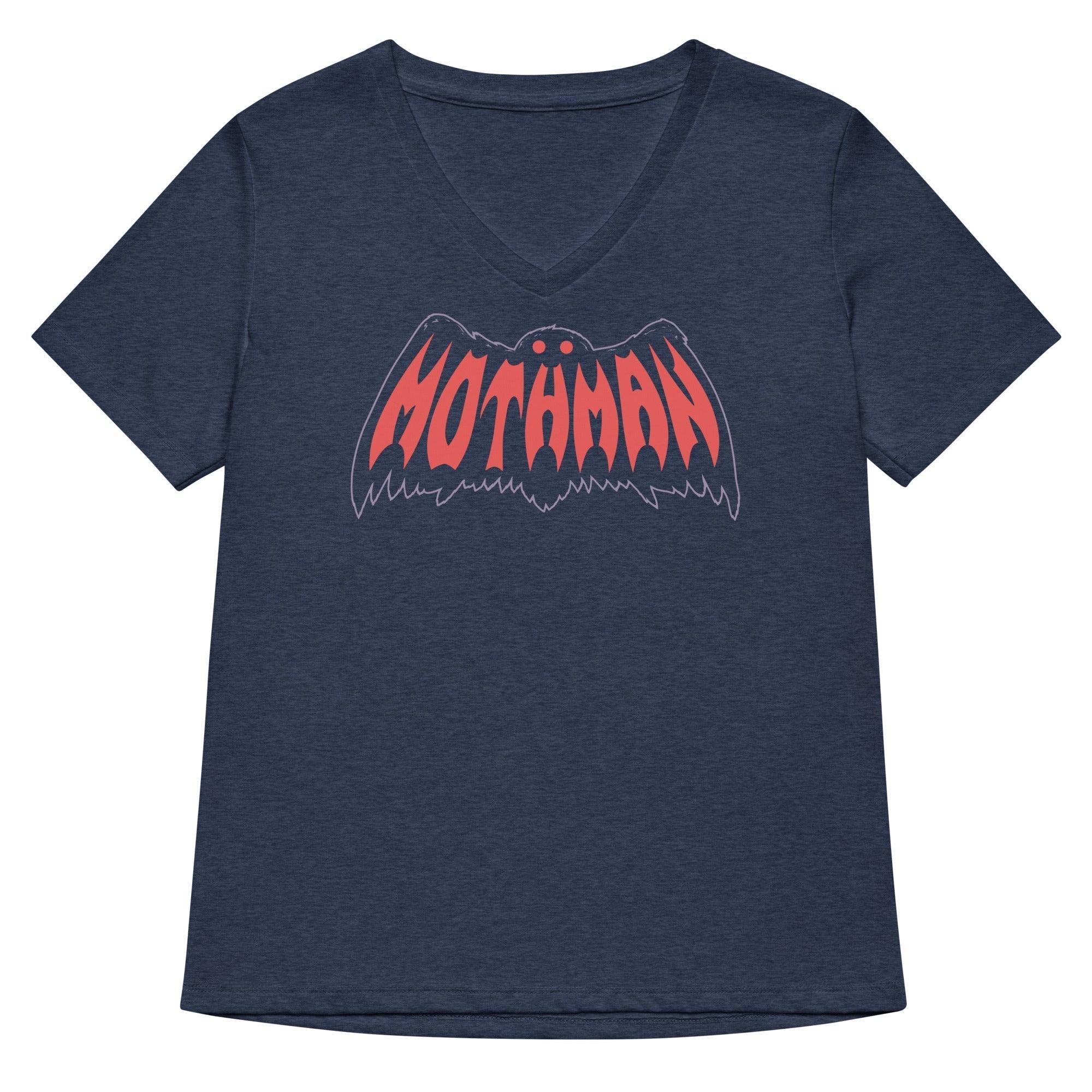 Mothman Women's V-Neck Tee Hoodie, Sweatshirt | PureTeeCo.com (Image 2)