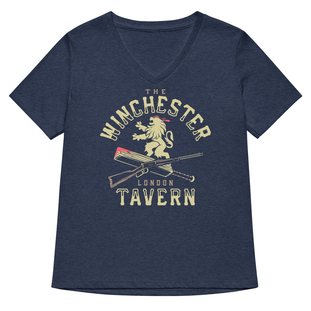 The Winchester Tavern Women's V-Neck Tee Hoodie, Sweatshirt | PureTeeCo.com (Image 2)