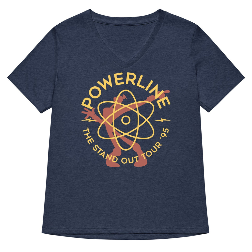 Powerline Women's V-Neck Tee Hoodie, Sweatshirt | PureTeeCo.com (Image 2)