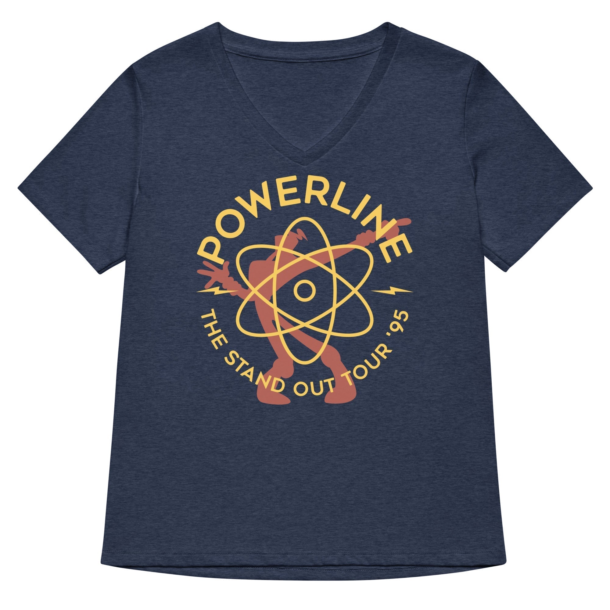 Powerline Women's V-Neck Tee Hoodie, Sweatshirt | PureTeeCo.com (Image 2)