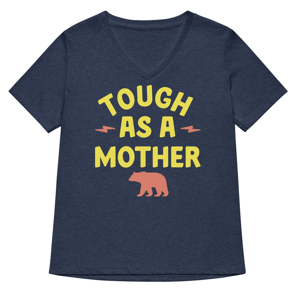 Tough As A Mother Women's V-Neck Tee Hoodie, Sweatshirt | PureTeeCo.com (Image 2)