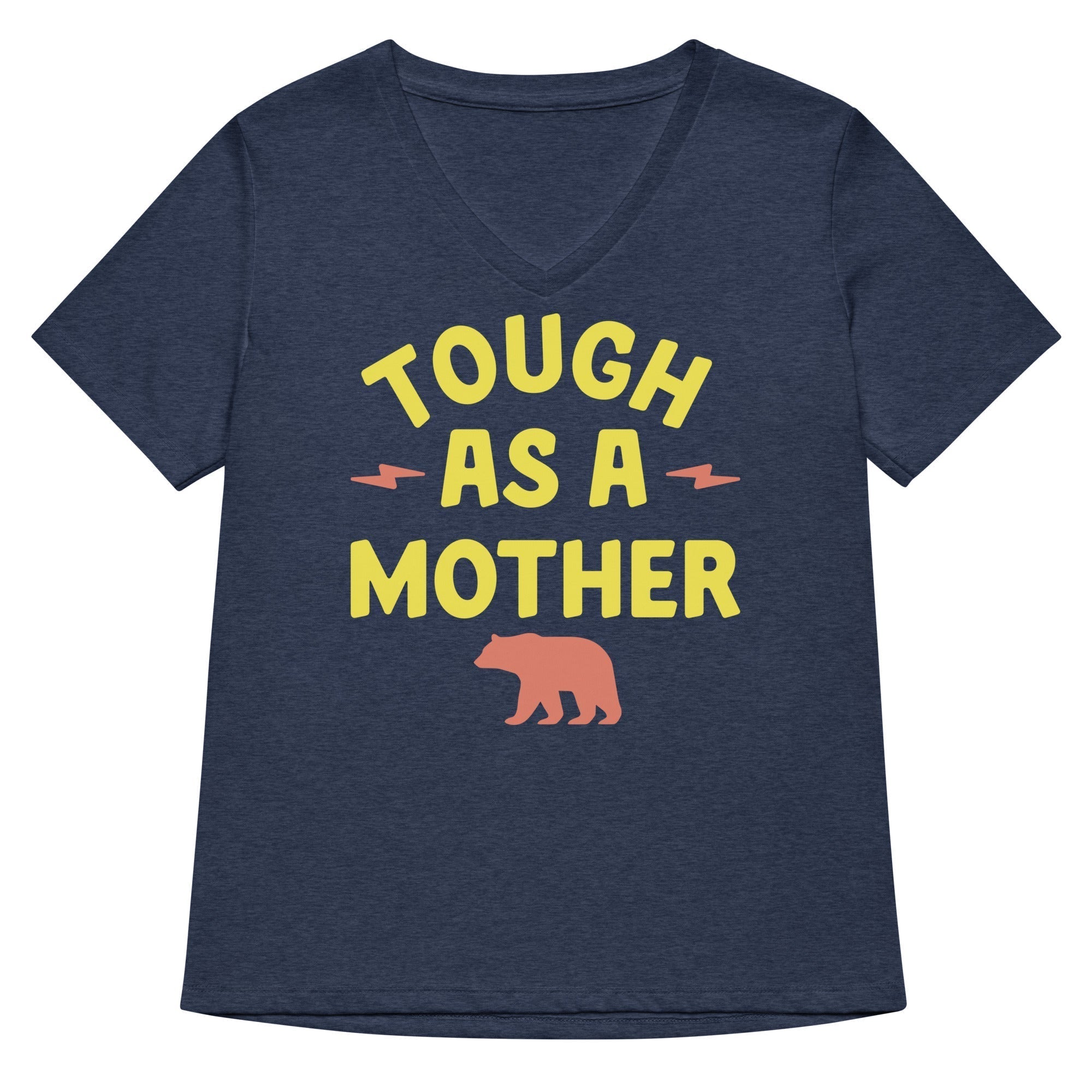 Tough As A Mother Women's V-Neck Tee Hoodie, Sweatshirt | PureTeeCo.com (Image 2)