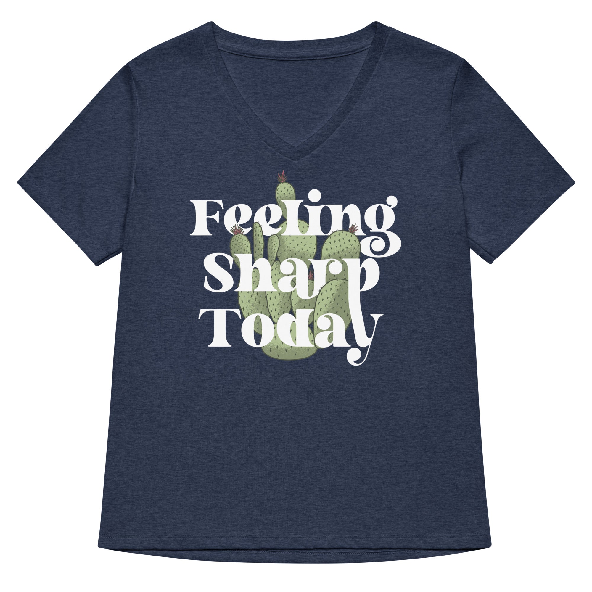 Feeling Sharp Today Women's V-Neck Tee Hoodie, Sweatshirt | PureTeeCo.com (Image 3)
