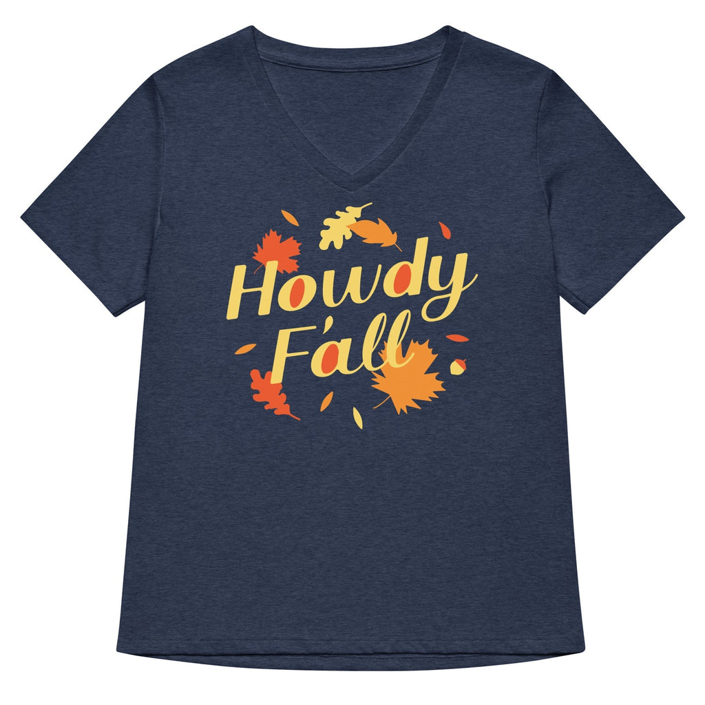 Howdy F'all Women's V-Neck Tee Hoodie, Sweatshirt | PureTeeCo.com (Image 1)