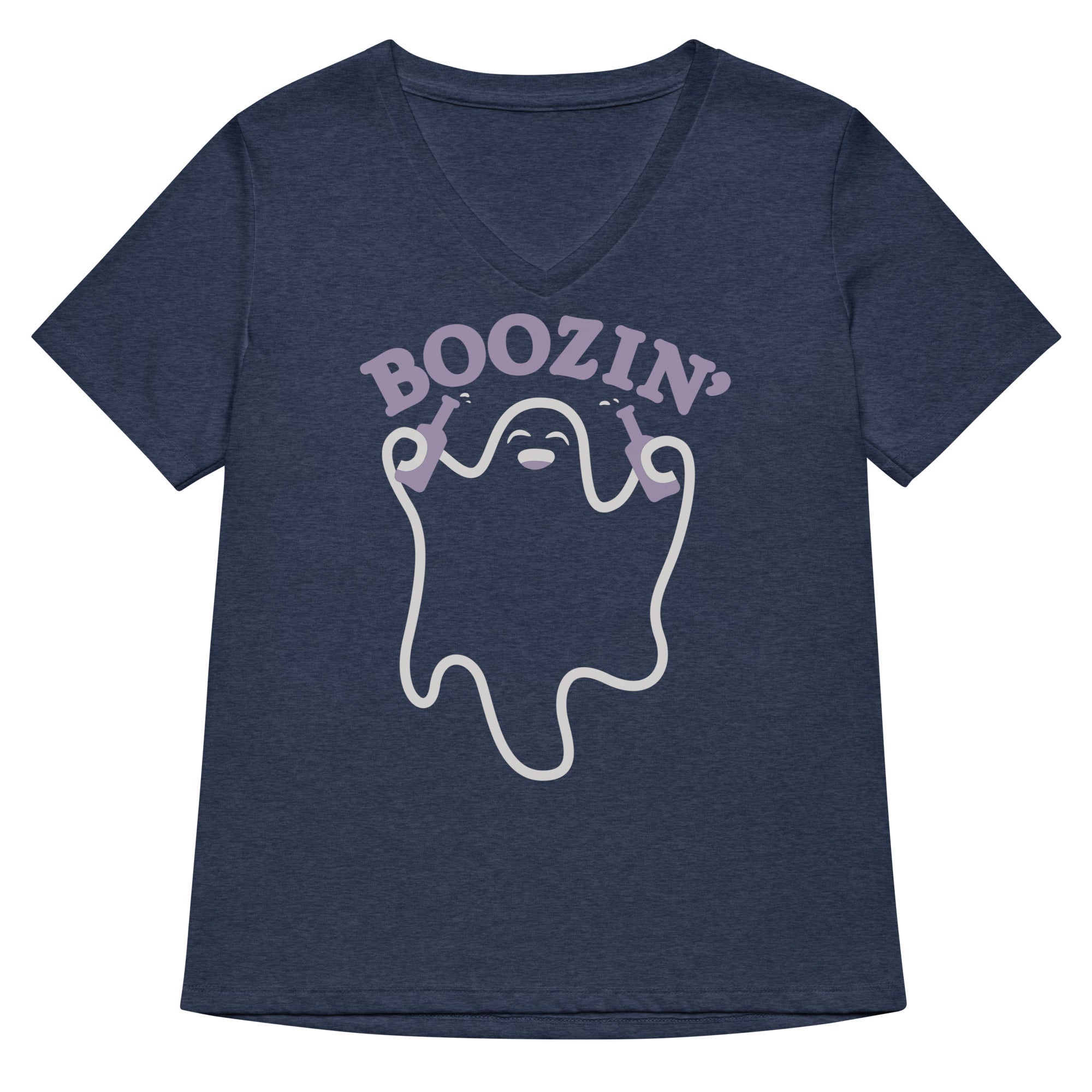 Boozin' Women's V-Neck Tee Hoodie, Sweatshirt | PureTeeCo.com (Image 2)