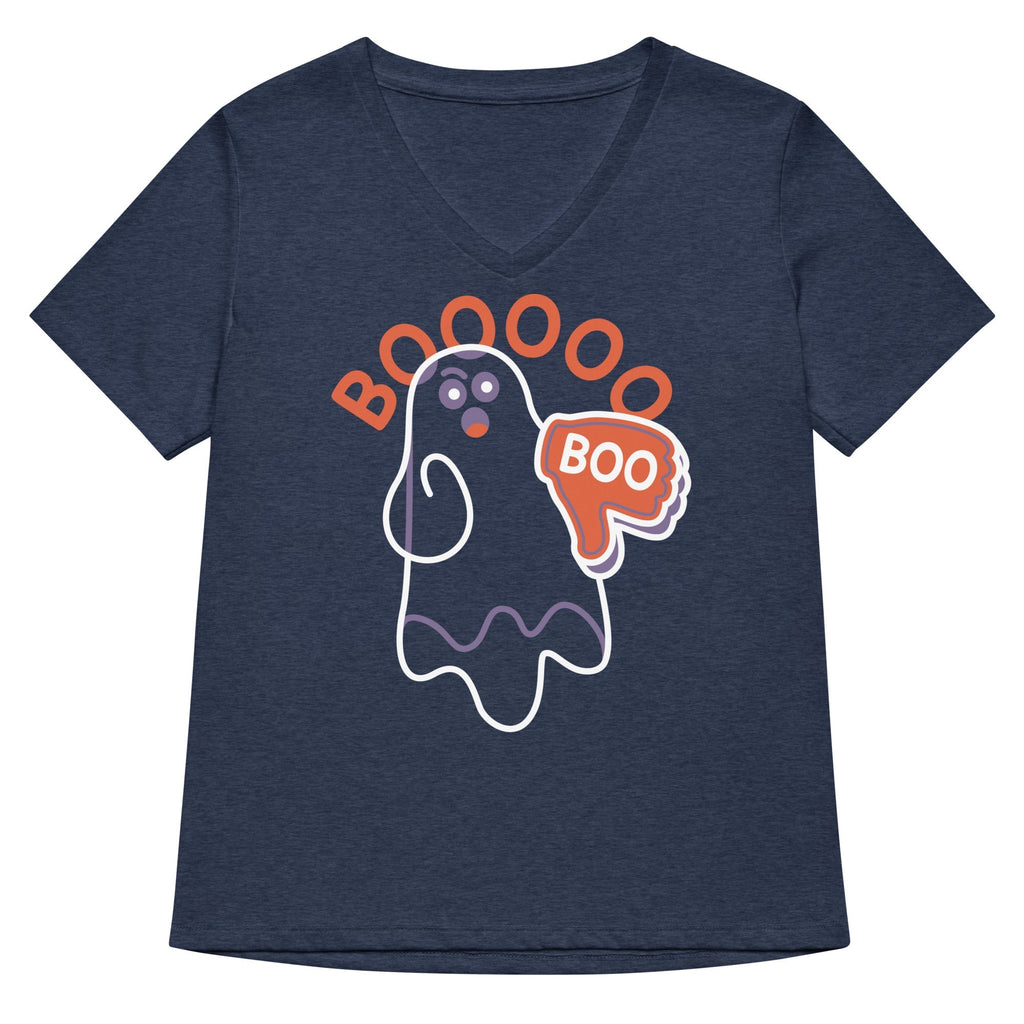 Ghost Boo Women's V-Neck Tee Hoodie, Sweatshirt | PureTeeCo.com (Image 2)