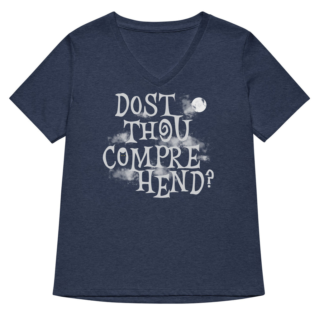 Dost Thou Comprehend? Women's V-Neck Tee Hoodie, Sweatshirt | PureTeeCo.com (Image 3)
