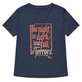 The Night Is Dark And Full Of Terrors Women's V-Neck Tee Hoodie, Sweatshirt | PureTeeCo.com (Image 1)