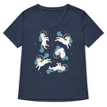 Unicorns In Space Women's V-Neck Tee Hoodie, Sweatshirt | PureTeeCo.com (Image 1)