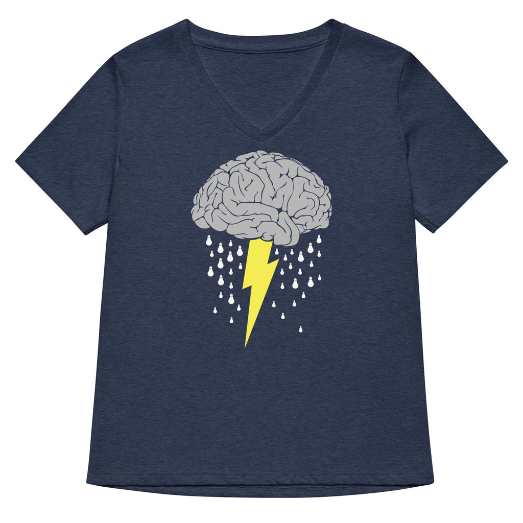 Brainstorm Women's V-Neck Tee Hoodie, Sweatshirt | PureTeeCo.com (Image 1)