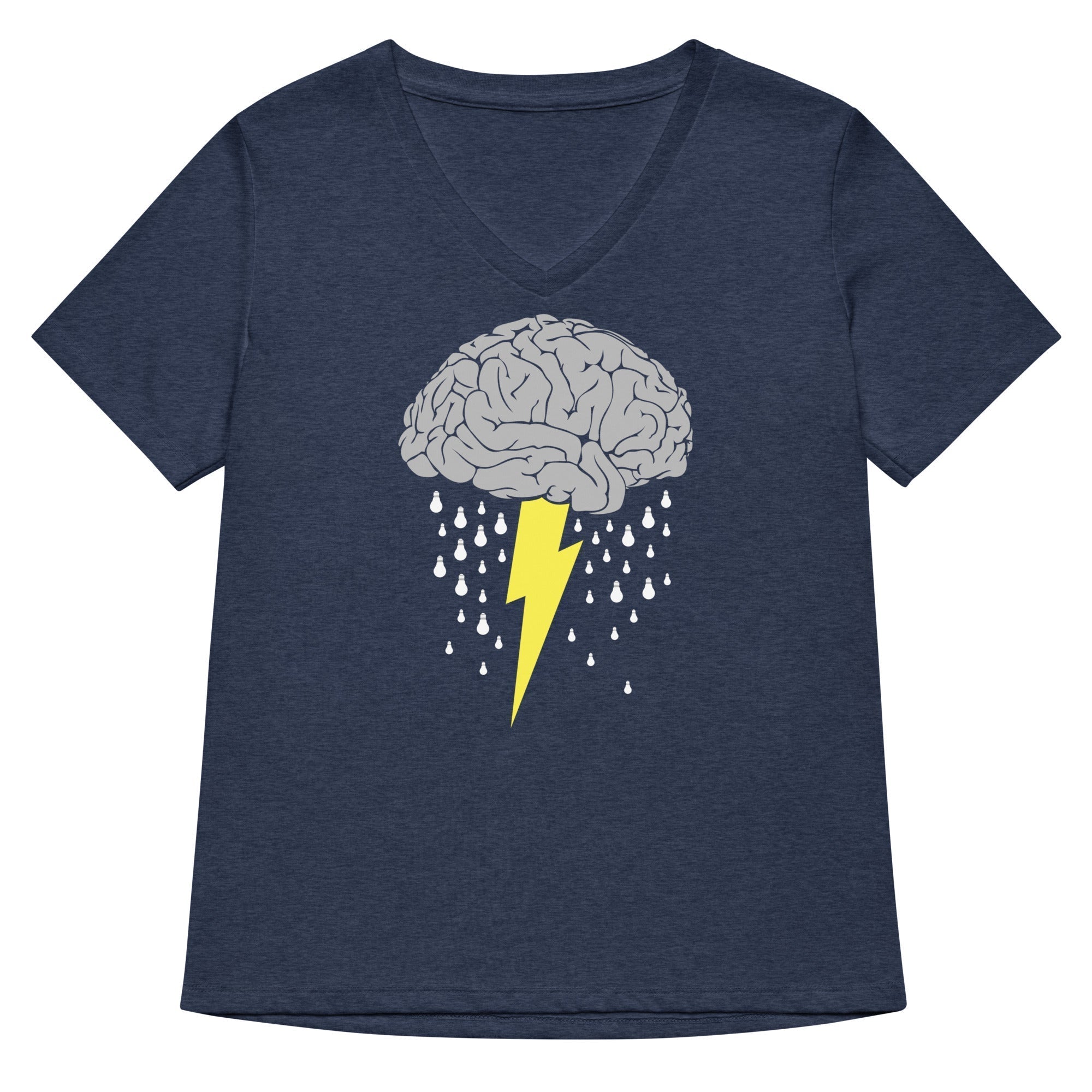 Brainstorm Women's V-Neck Tee Hoodie, Sweatshirt | PureTeeCo.com (Image 1)