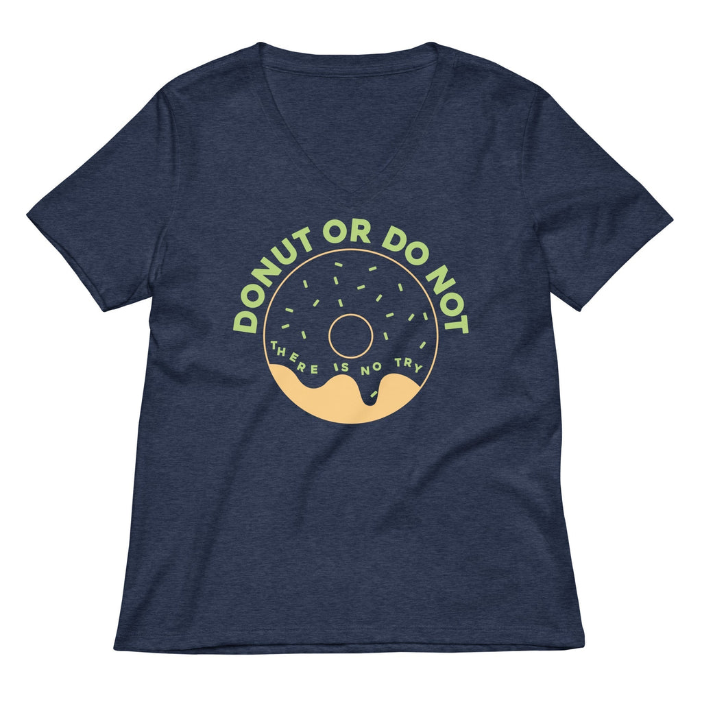 Donut Or Do Not Women's V-Neck Tee Hoodie, Sweatshirt | PureTeeCo.com (Image 2)