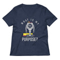 What Is My Purpose? Women's V-Neck Tee Hoodie, Sweatshirt | PureTeeCo.com (Image 1)