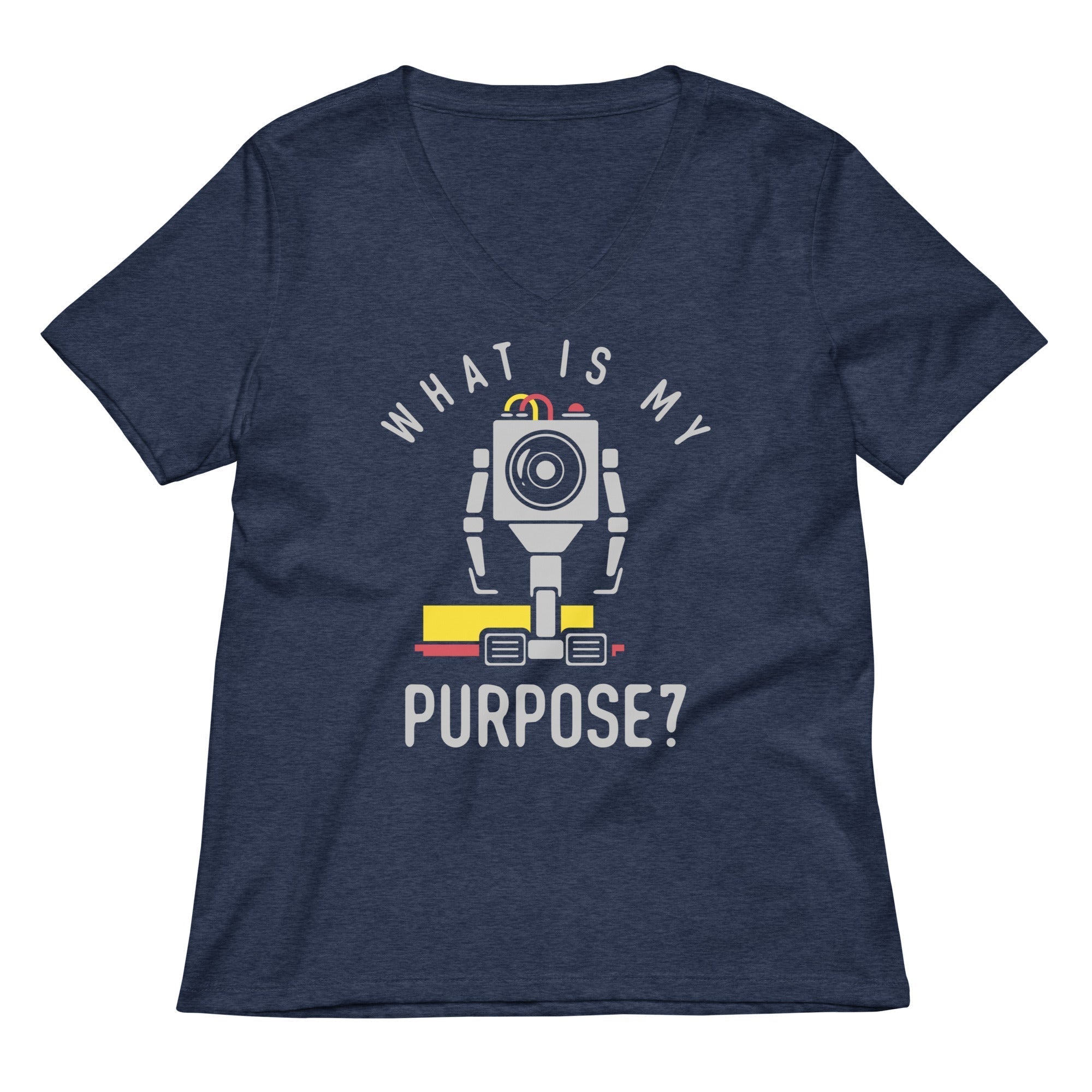 What Is My Purpose? Women's V-Neck Tee Hoodie, Sweatshirt | PureTeeCo.com (Image 1)
