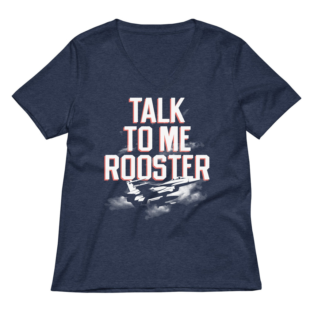 Talk To Me Rooster Women's V-Neck Tee Hoodie, Sweatshirt | PureTeeCo.com (Image 3)