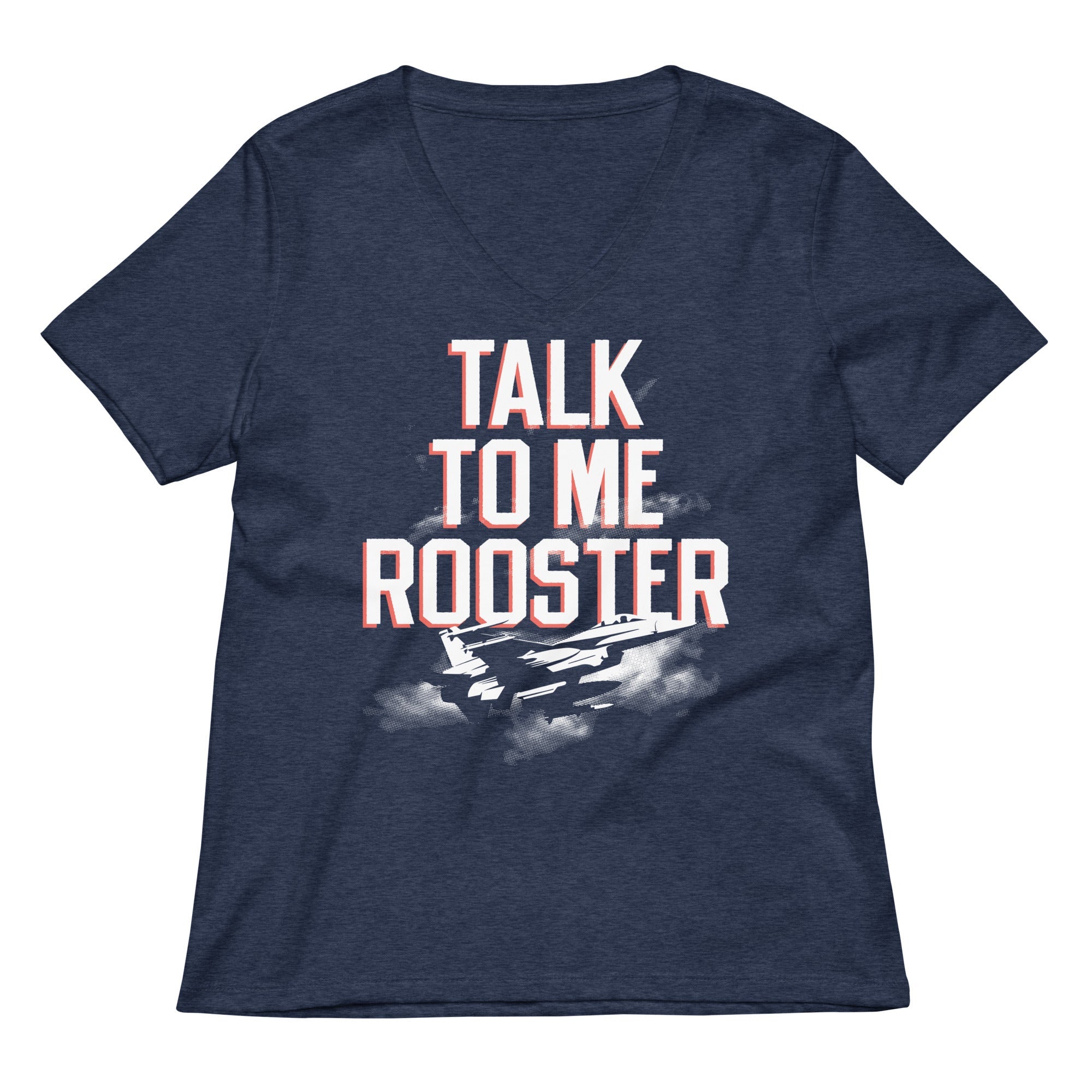 Talk To Me Rooster Women's V-Neck Tee Hoodie, Sweatshirt | PureTeeCo.com (Image 3)