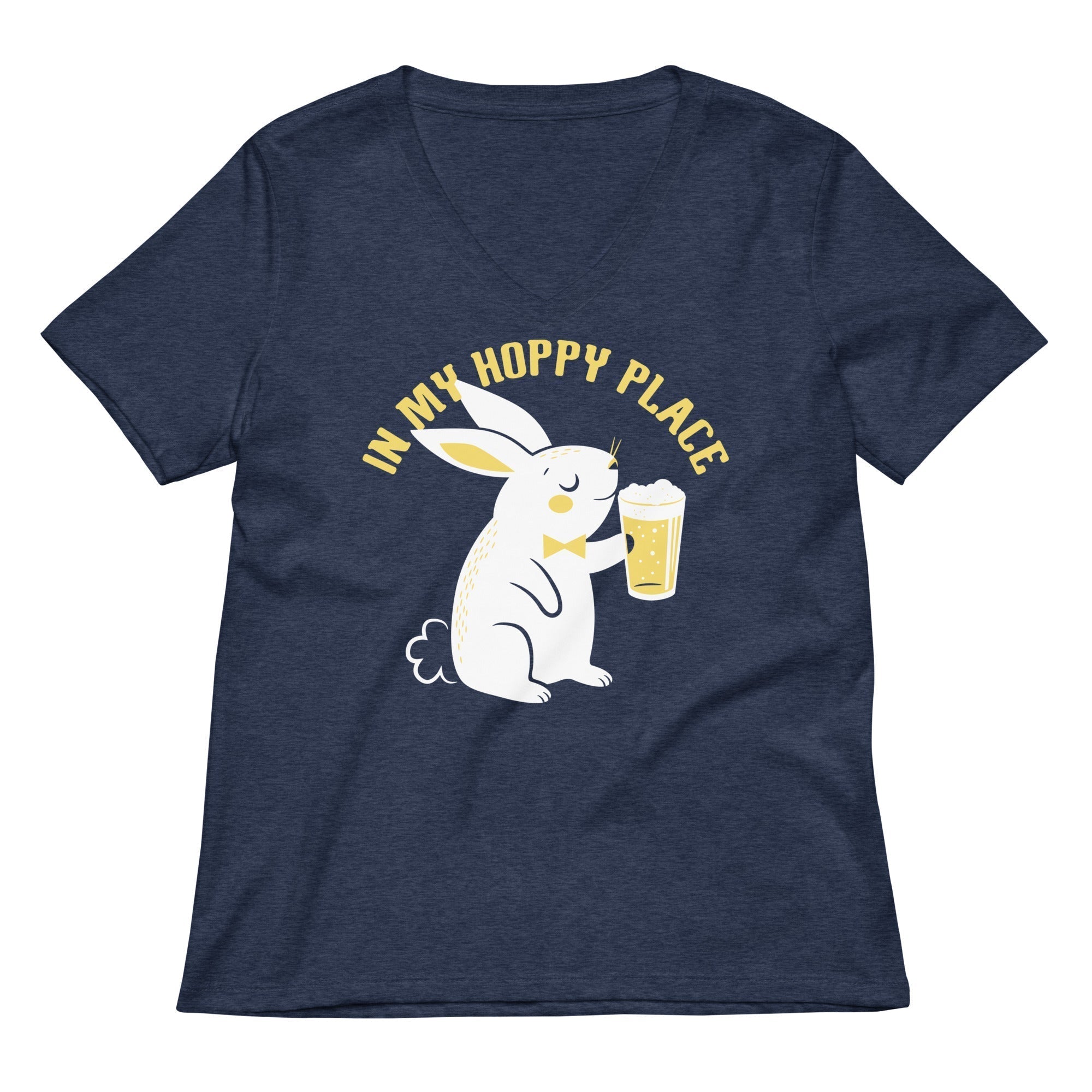In My Hoppy Place Women's V-Neck Tee Hoodie, Sweatshirt | PureTeeCo.com (Image 2)