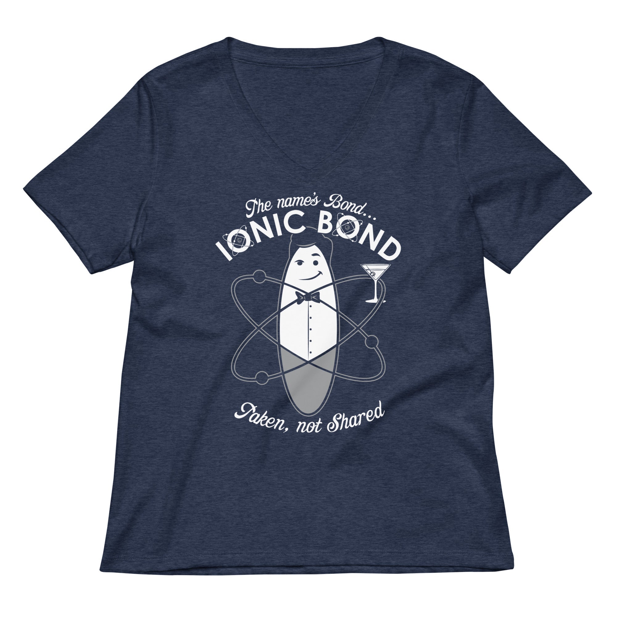 The Name's Bond, Ionic Bond Women's V-Neck Tee Hoodie, Sweatshirt | PureTeeCo.com (Image 2)