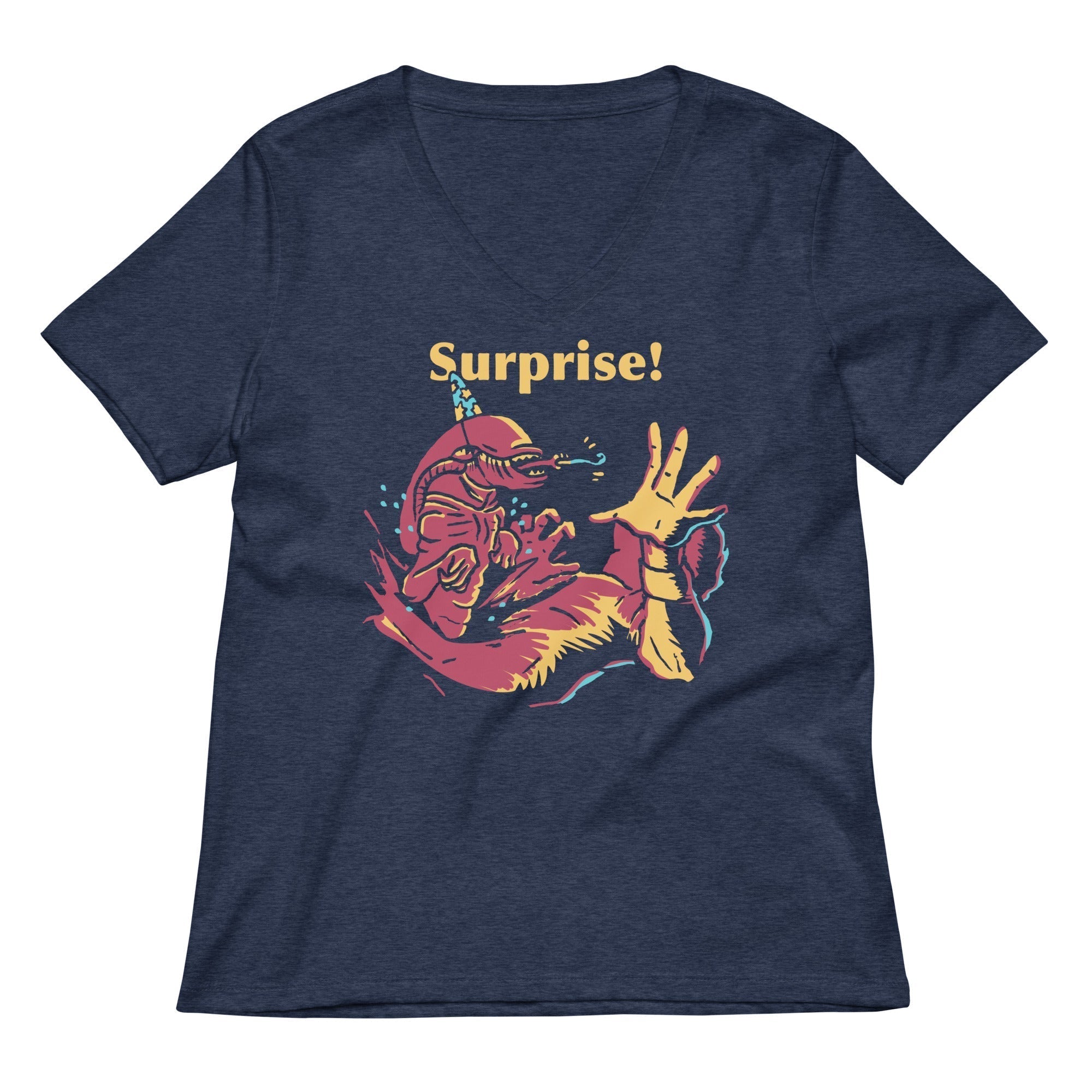 Surprise Party! Women's V-Neck Tee Hoodie, Sweatshirt | PureTeeCo.com (Image 2)