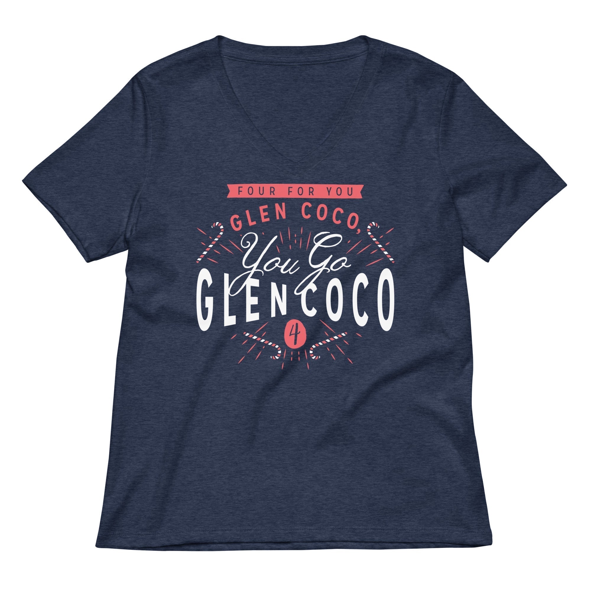 You Go Glen Coco Women's V-Neck Tee Hoodie, Sweatshirt | PureTeeCo.com (Image 2)