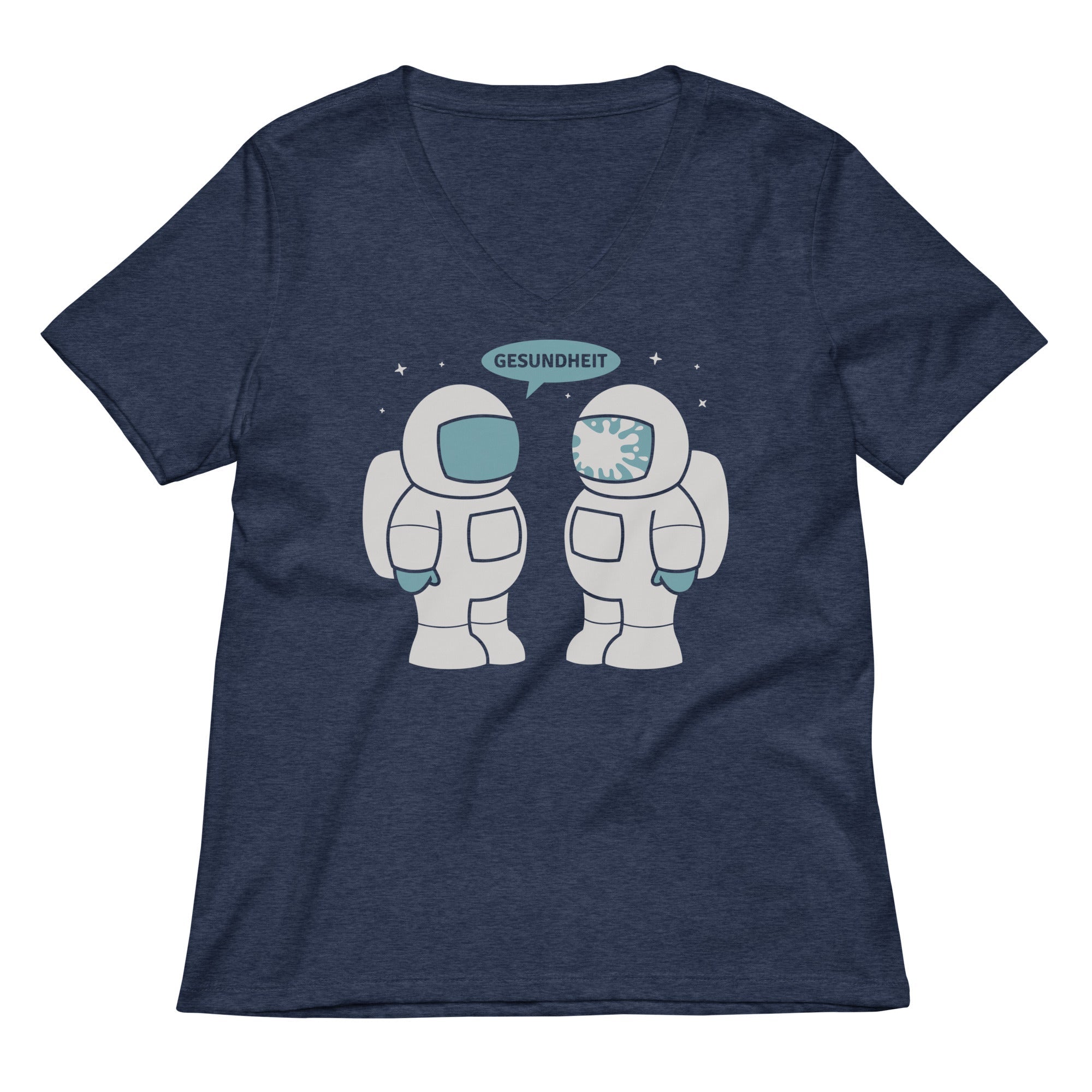 Space Sneeze Women's V-Neck Tee Hoodie, Sweatshirt | PureTeeCo.com (Image 3)