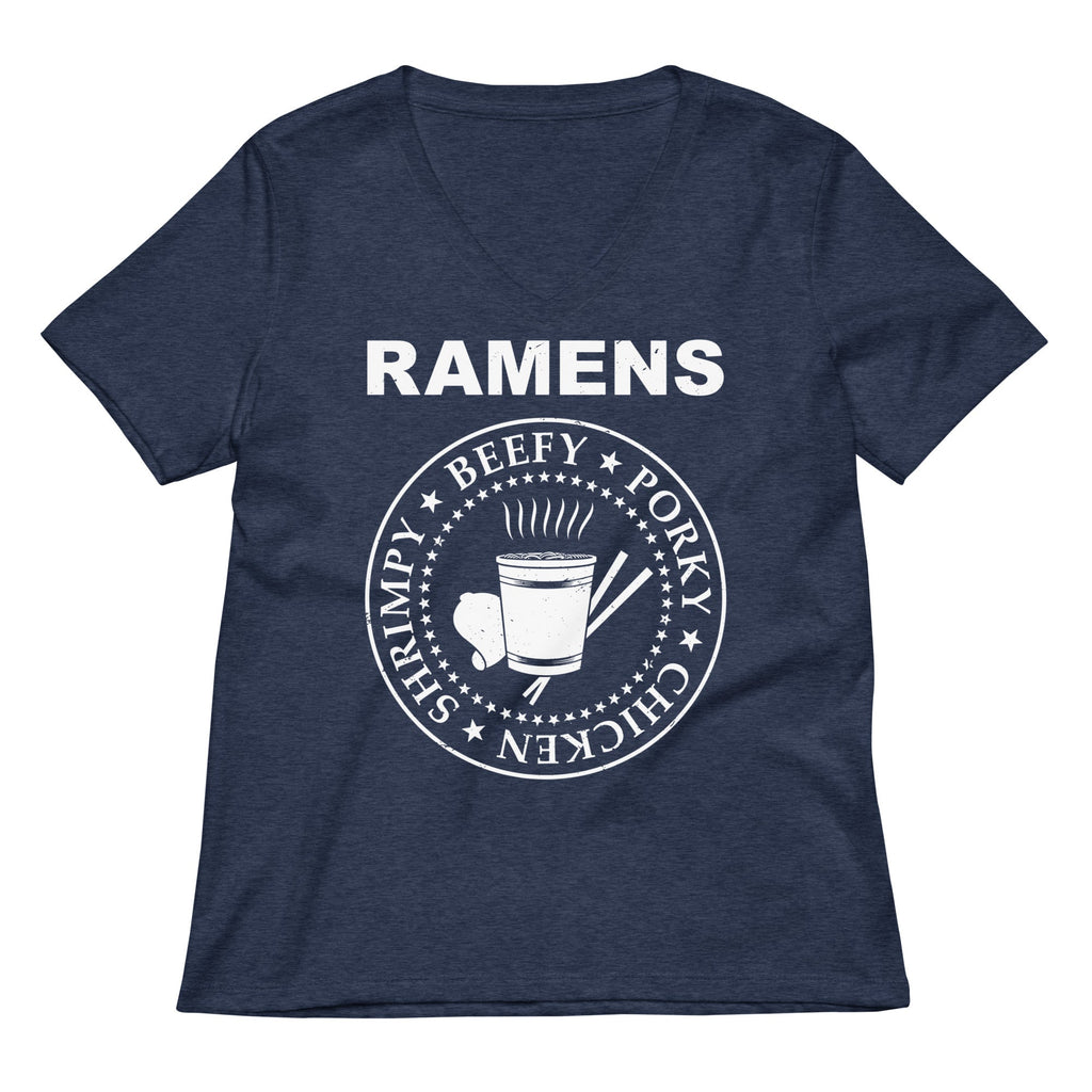 Ramens Women's V-Neck Tee Hoodie, Sweatshirt | PureTeeCo.com (Image 4)