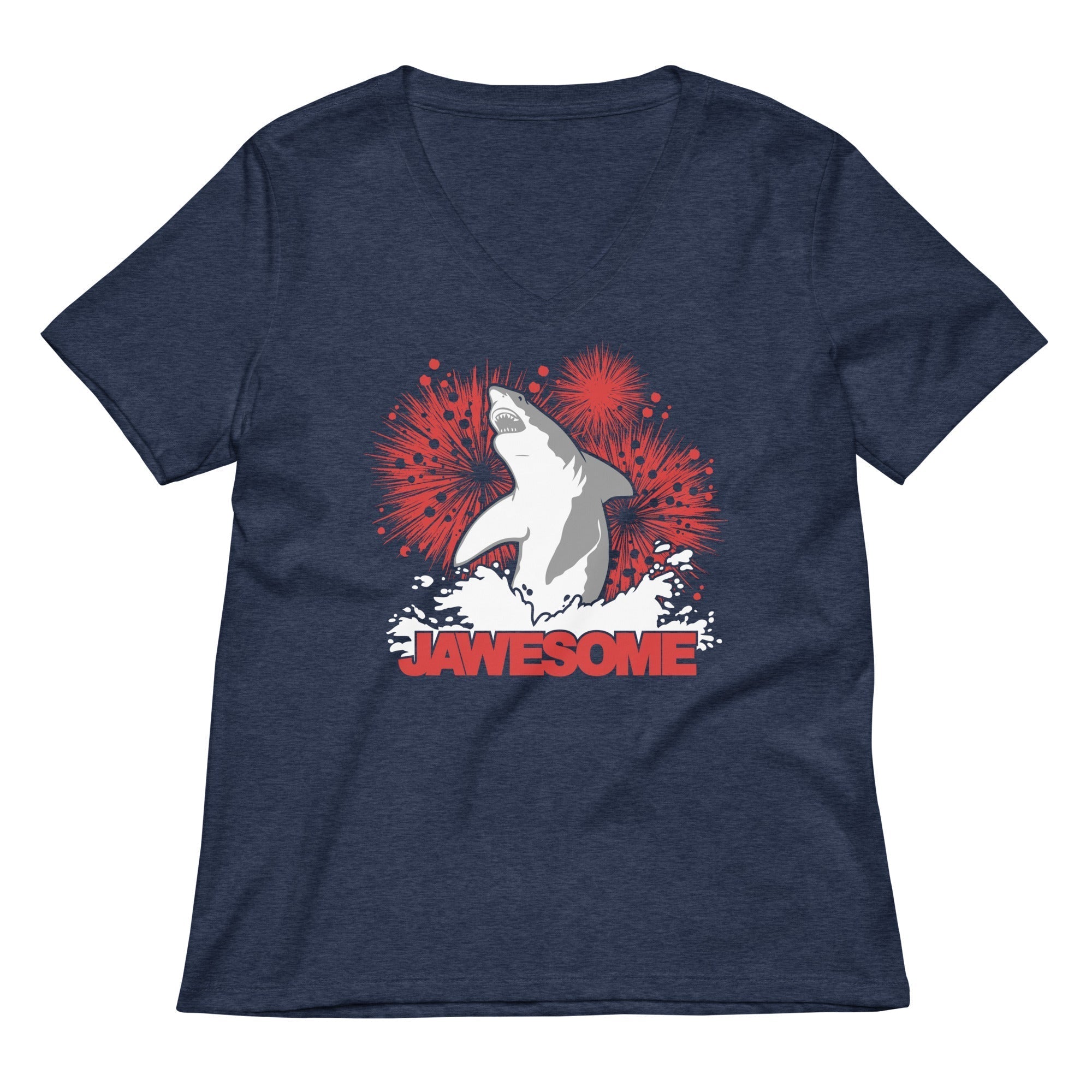 Jawesome! Women's V-Neck Tee Hoodie, Sweatshirt | PureTeeCo.com (Image 2)
