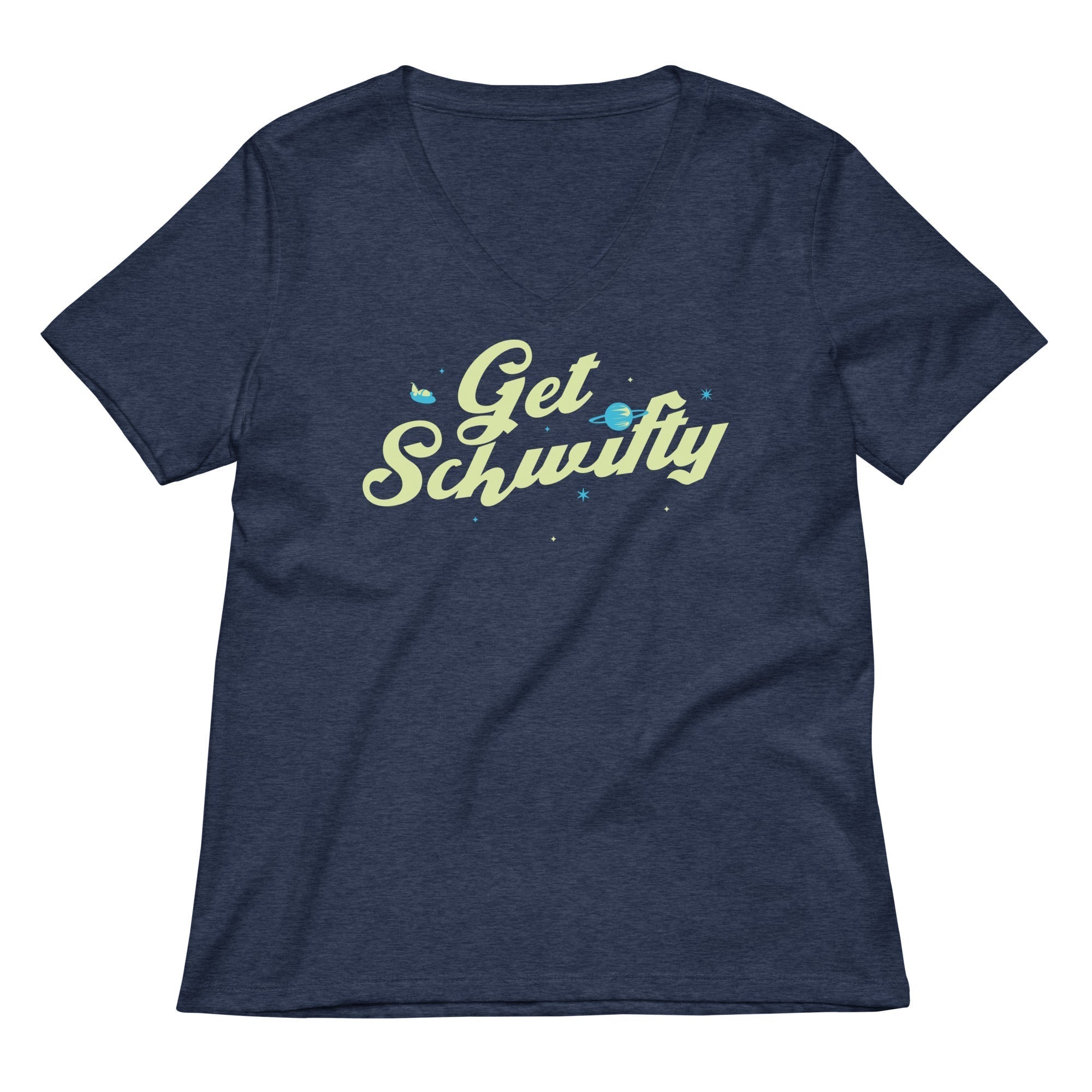 Get Schwifty Women's V-Neck Tee Hoodie, Sweatshirt | PureTeeCo.com (Image 2)