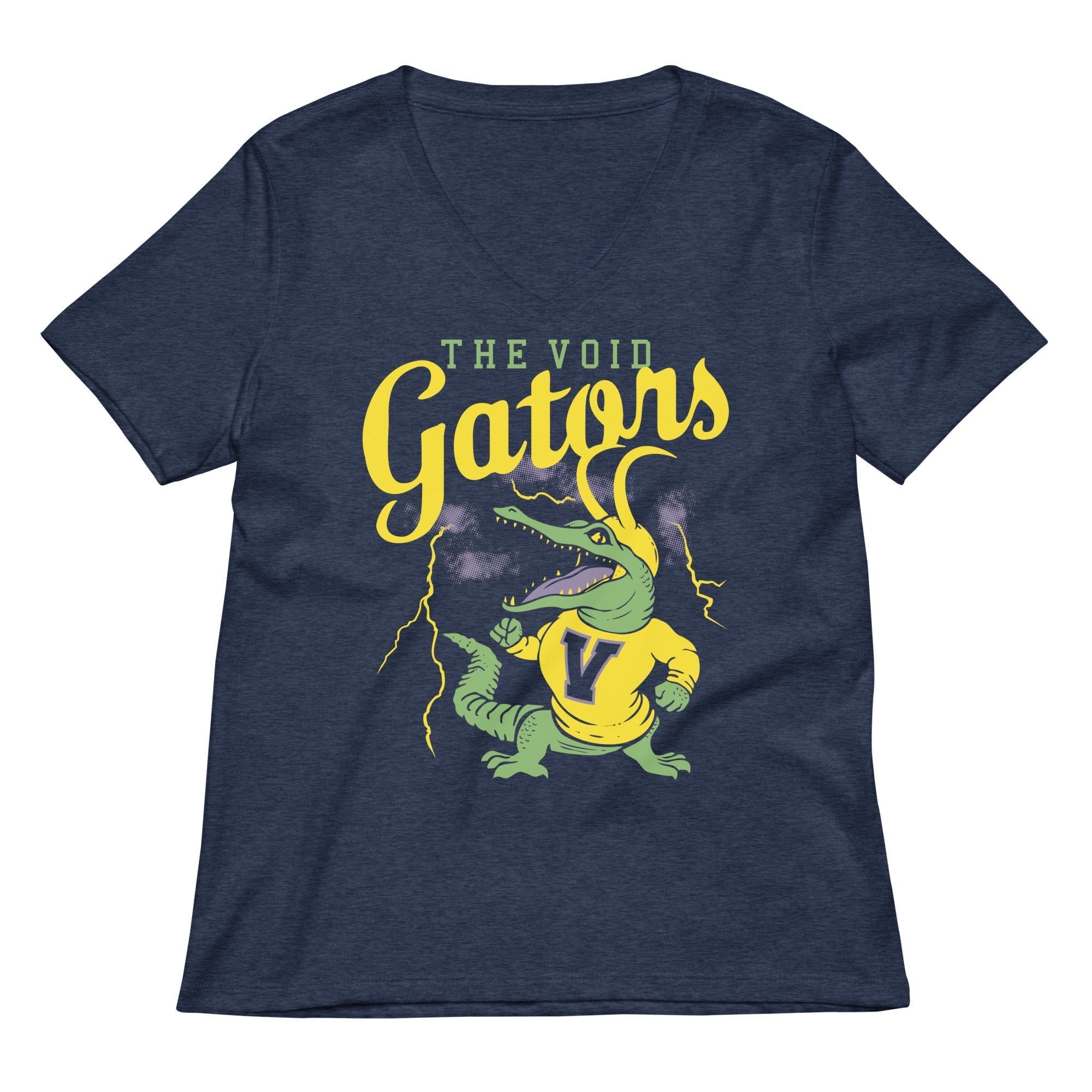 The Void Gators Women's V-Neck Tee Hoodie, Sweatshirt | PureTeeCo.com (Image 2)