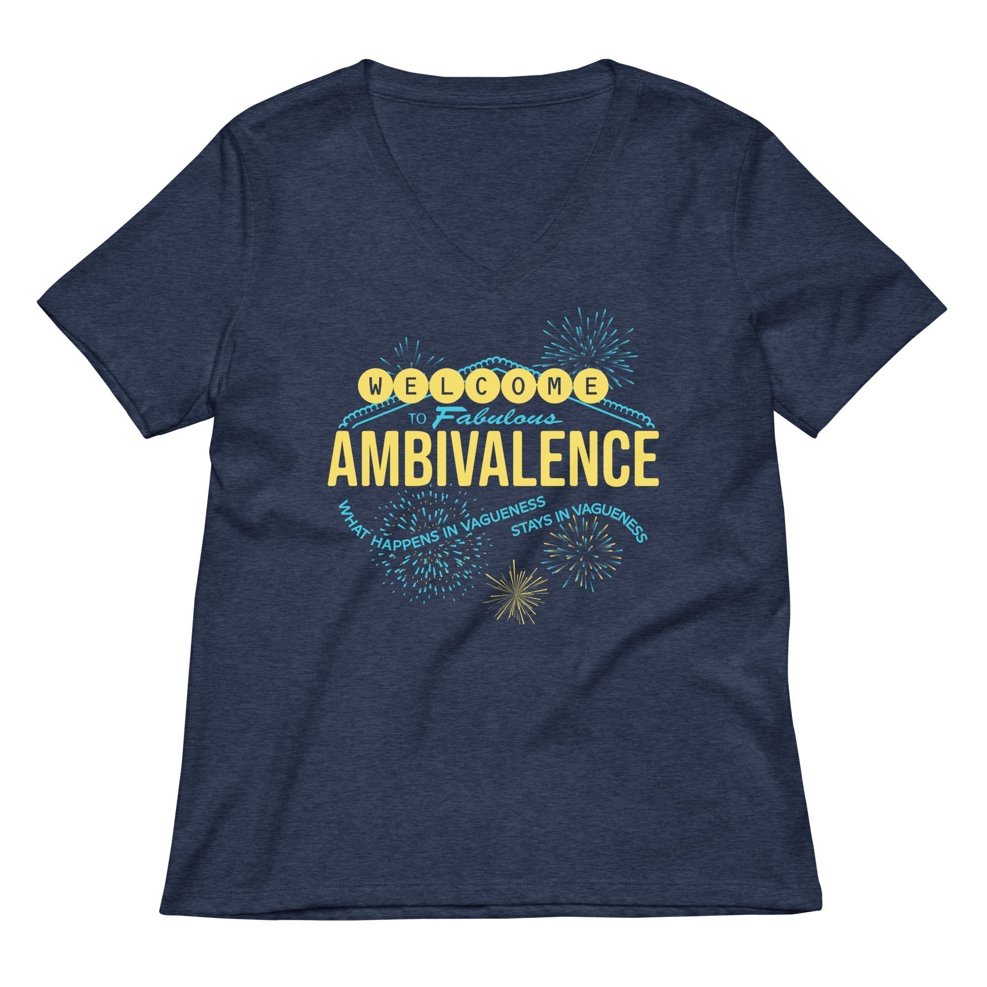 Welcome To Fabulous Ambivalence Women's V-Neck Tee Hoodie, Sweatshirt | PureTeeCo.com (Image 2)