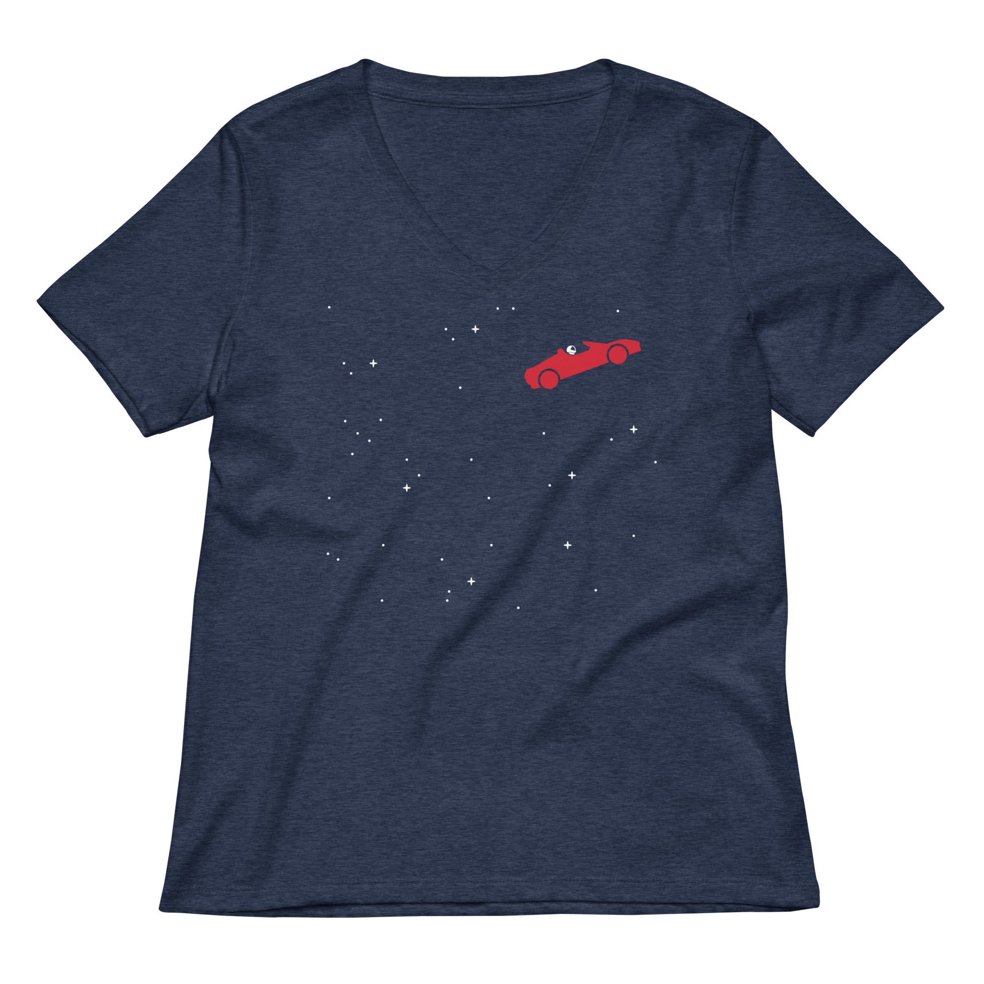 Space Road Women's V-Neck Tee Hoodie, Sweatshirt | PureTeeCo.com (Image 2)