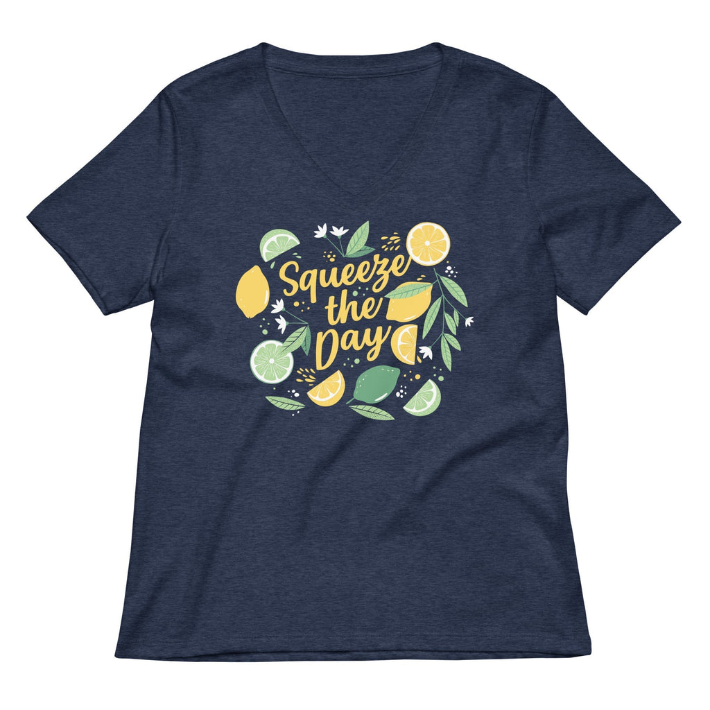 Squeeze The Day Women's V-Neck Tee Hoodie, Sweatshirt | PureTeeCo.com (Image 2)