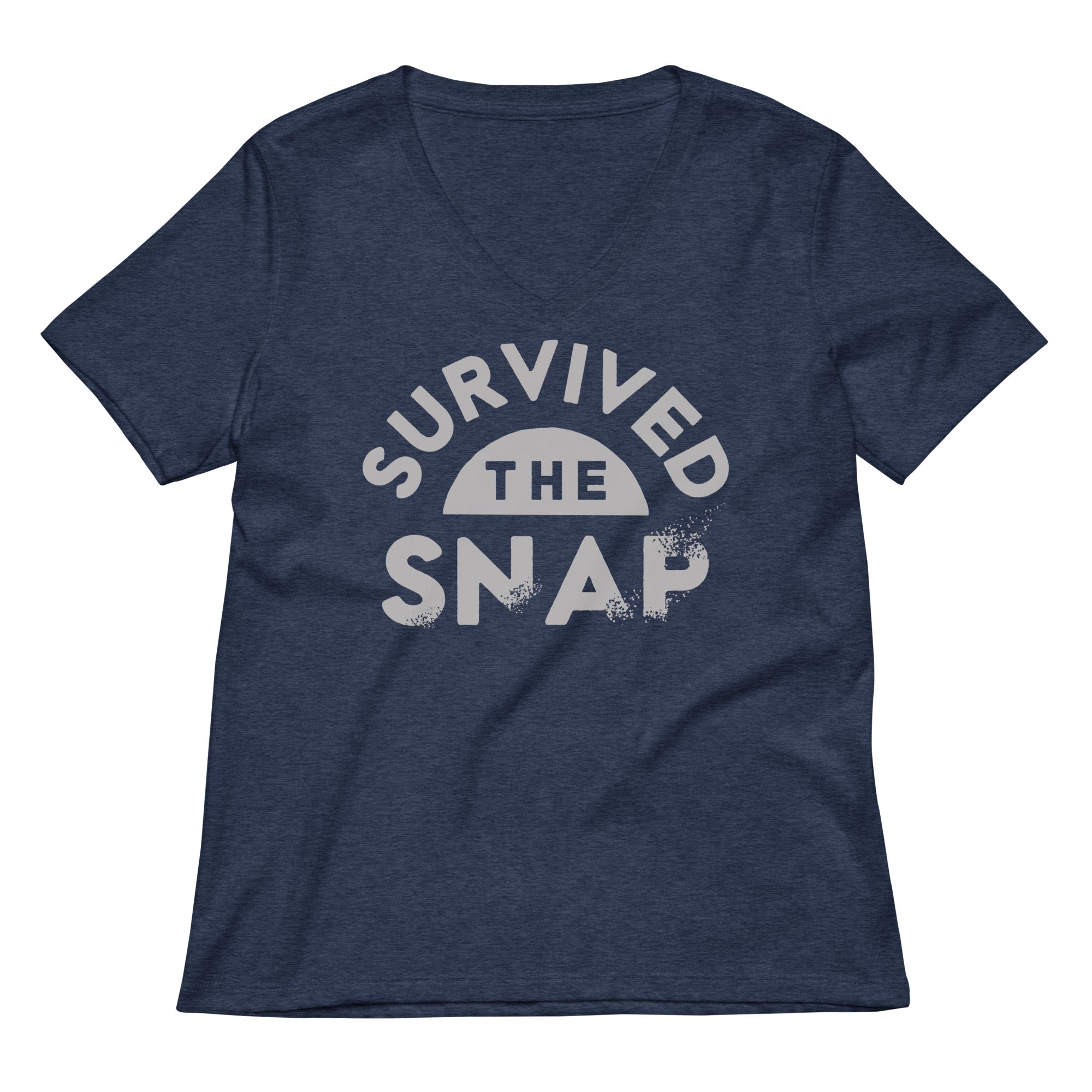 Survived The Snap Women's V-Neck Tee Hoodie, Sweatshirt | PureTeeCo.com (Image 1)
