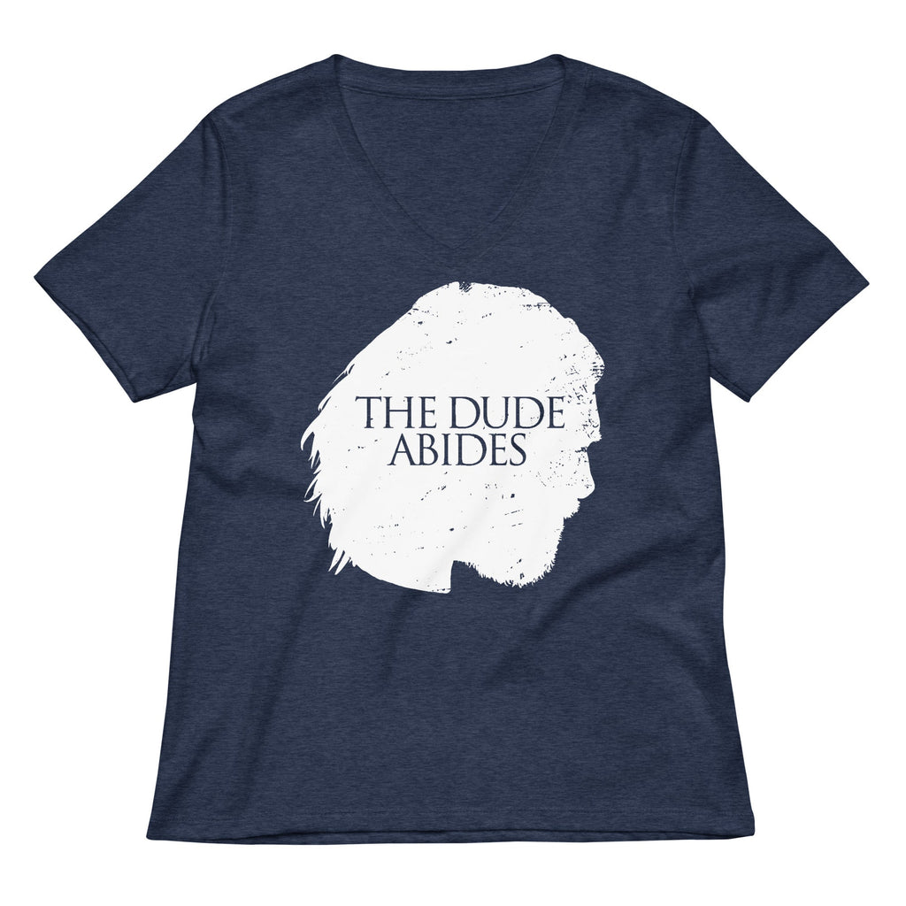 The Dude Abides Women's V-Neck Tee Hoodie, Sweatshirt | PureTeeCo.com (Image 2)